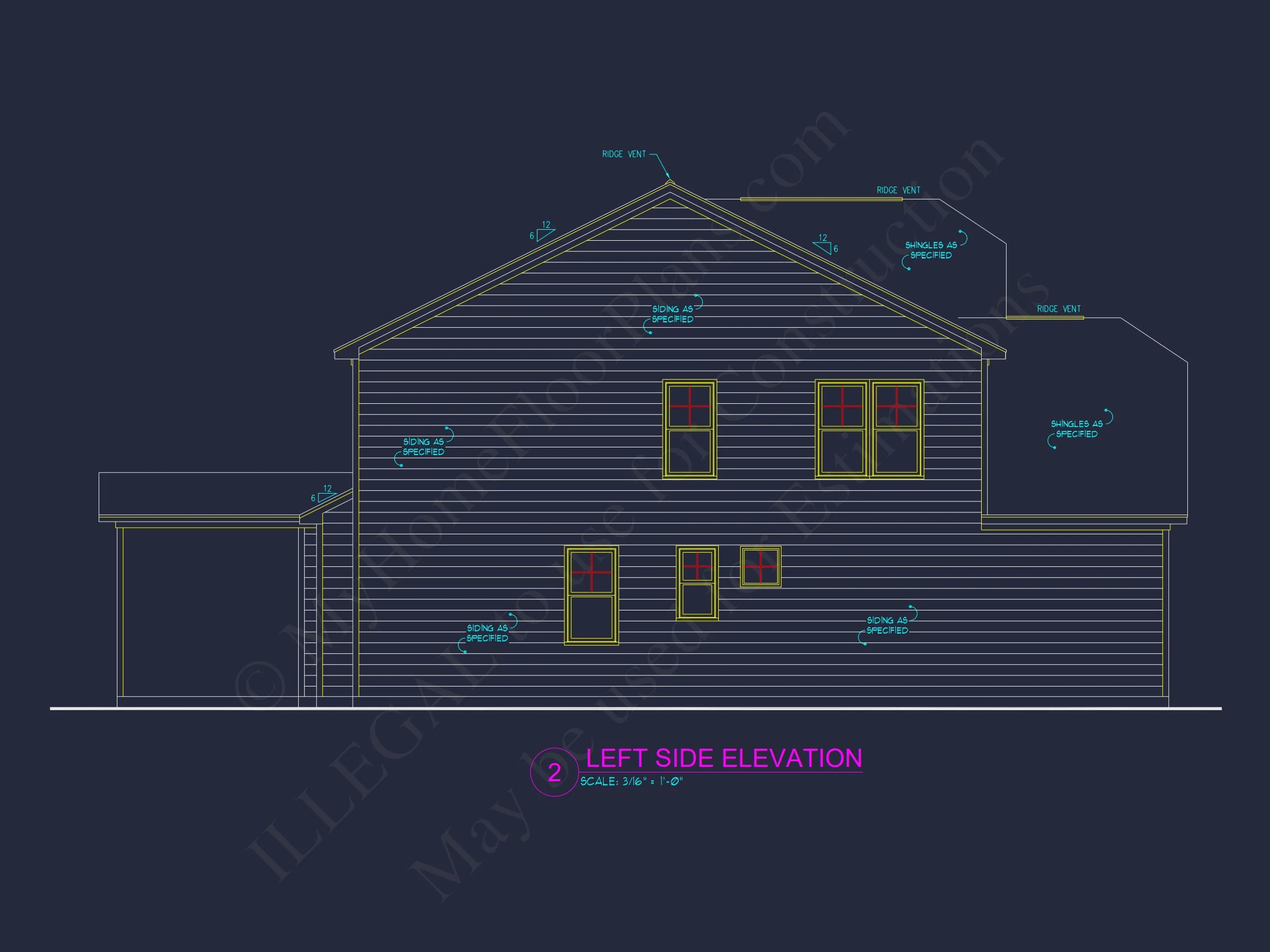 14-1423 HOUSE PLAN - House Floor Plan Blueprint with 4 Bedrooms | CAD Designs 4 house Floor Plan Blueprint with 4 Bedrooms