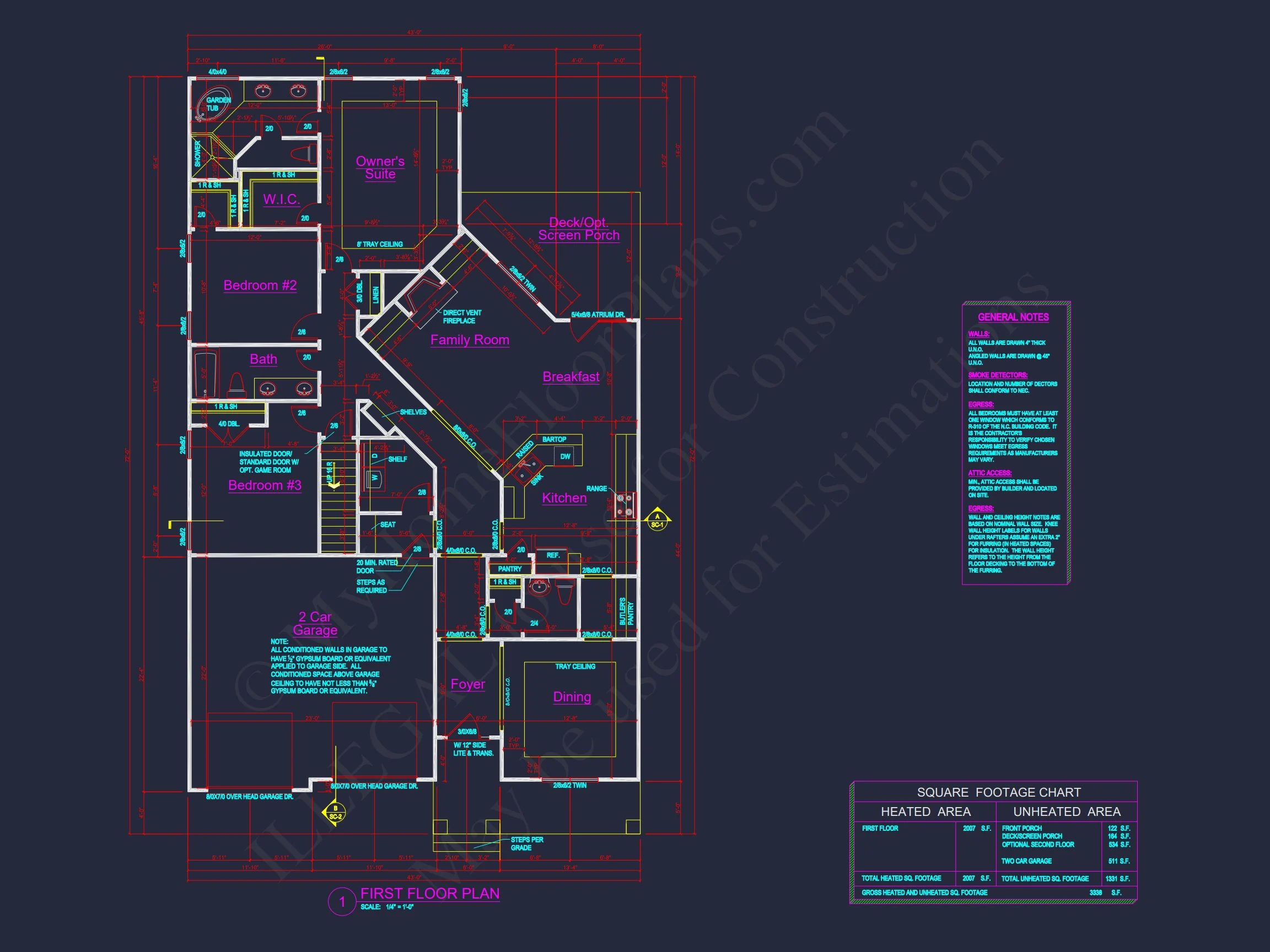 14-1410 HOUSE PLAN - Craftsman House Plan with Spacious Floor Plan & CAD Designs 6 Craftsman house Plan with Spacious Floor Plan & CAD Designs