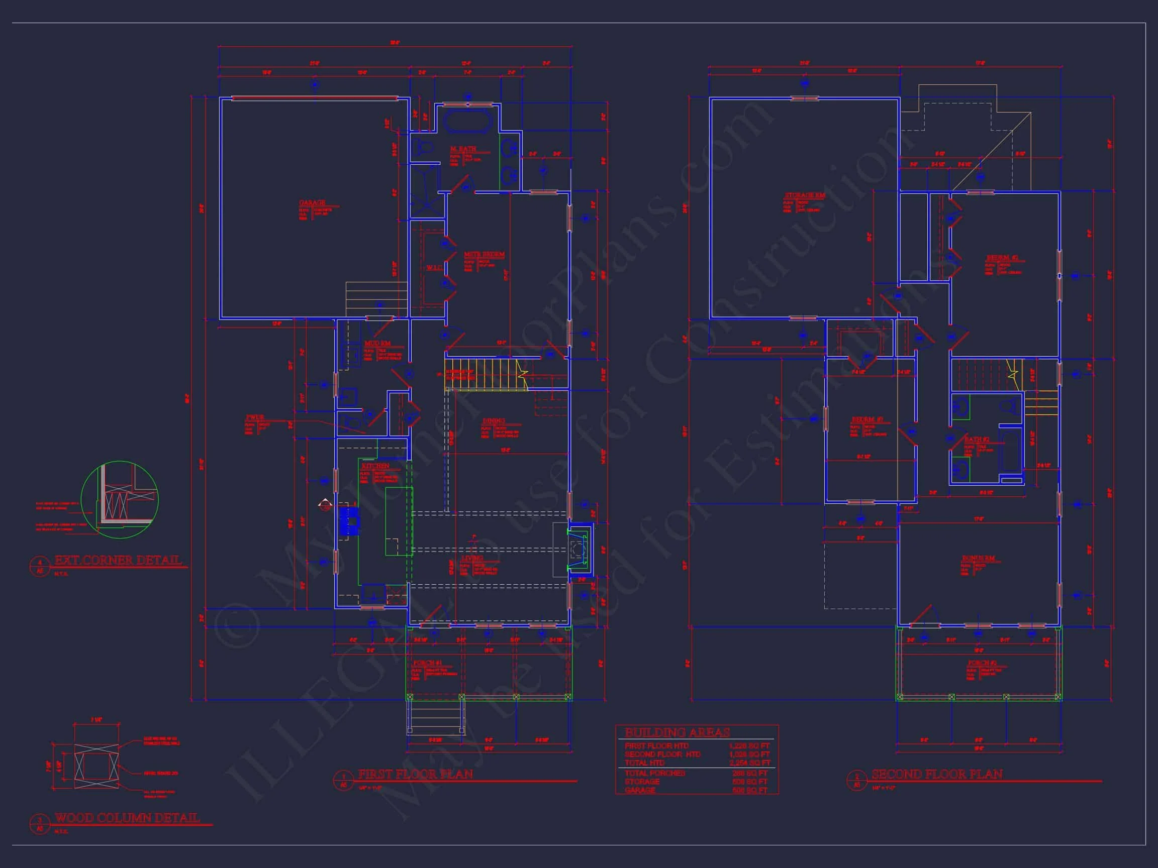 14-1283 HOUSE PLAN - Elegant Craftsman House Plan with Floor Plans and CAD Designs 7 Elegant Craftsman house Plan with Floor Plans and CAD Designs