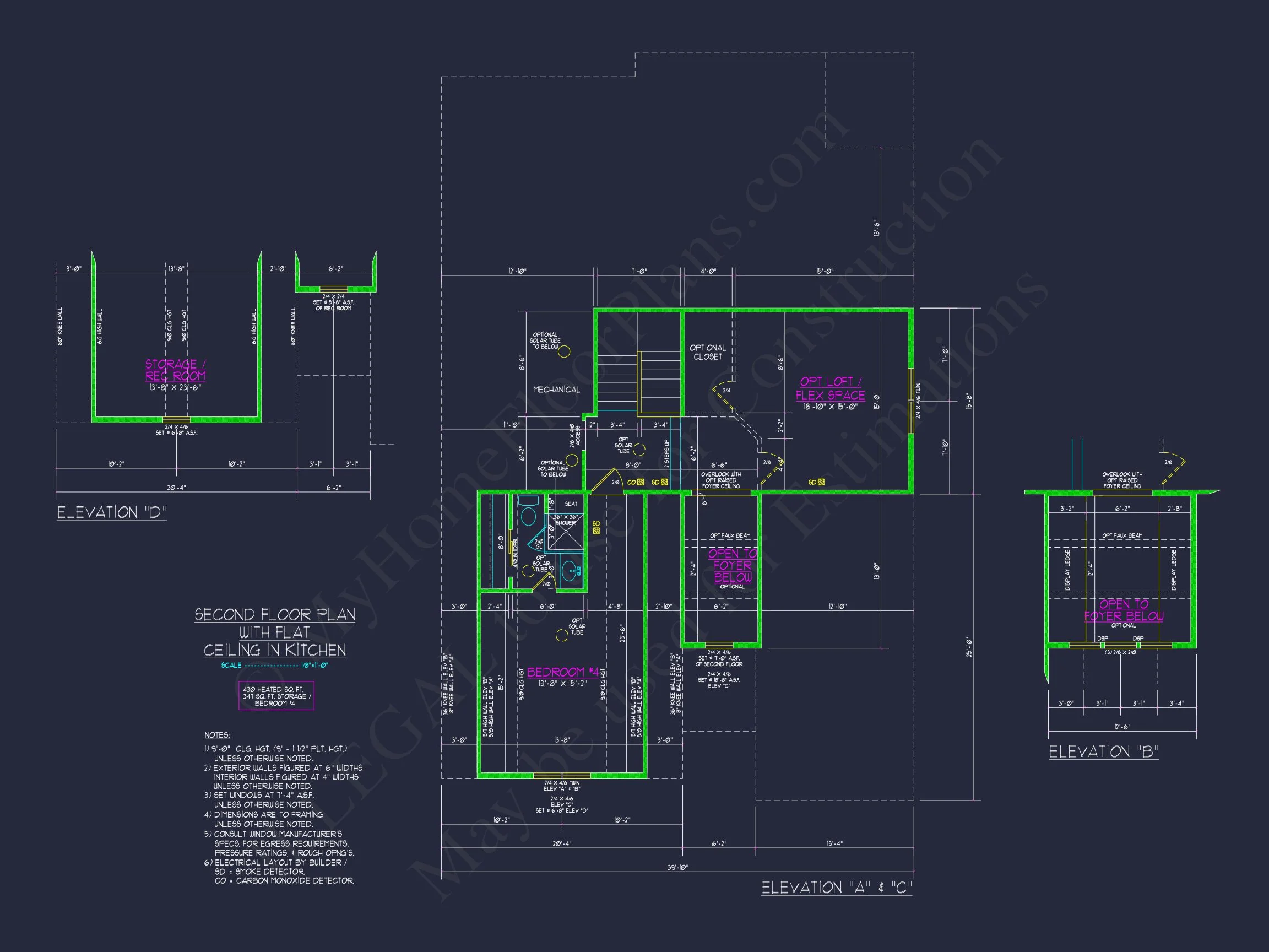 14-1232 HOUSE PLAN - Stylish Craftsman House Plan with Two-Story Floor Designs 17 Stylish Craftsman house Plan with Two-Story Floor Designs