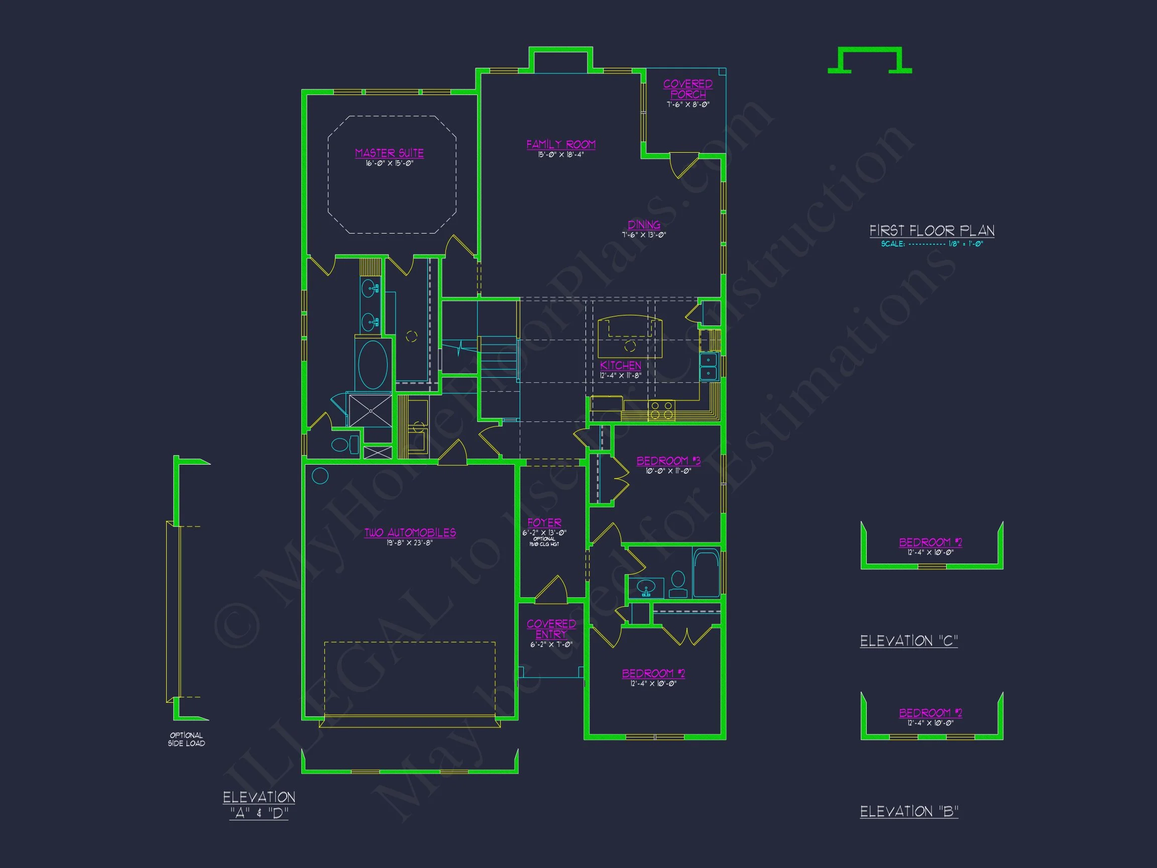 14-1232 HOUSE PLAN - Stylish Craftsman House Plan with Two-Story Floor Designs 12 Stylish Craftsman house Plan with Two-Story Floor Designs
