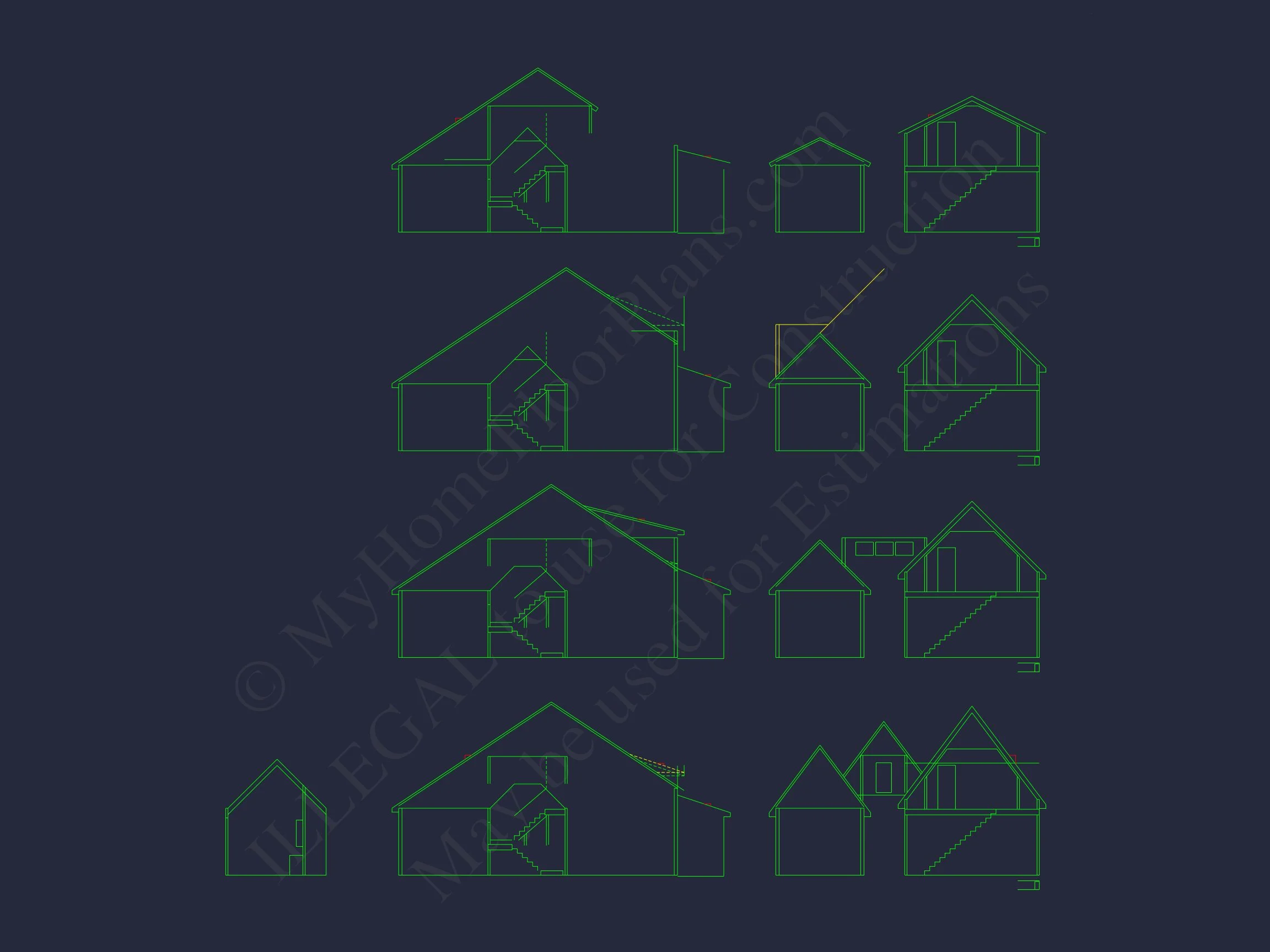 14-1232 HOUSE PLAN - Stylish Craftsman House Plan with Two-Story Floor Designs 11 Stylish Craftsman house Plan with Two-Story Floor Designs