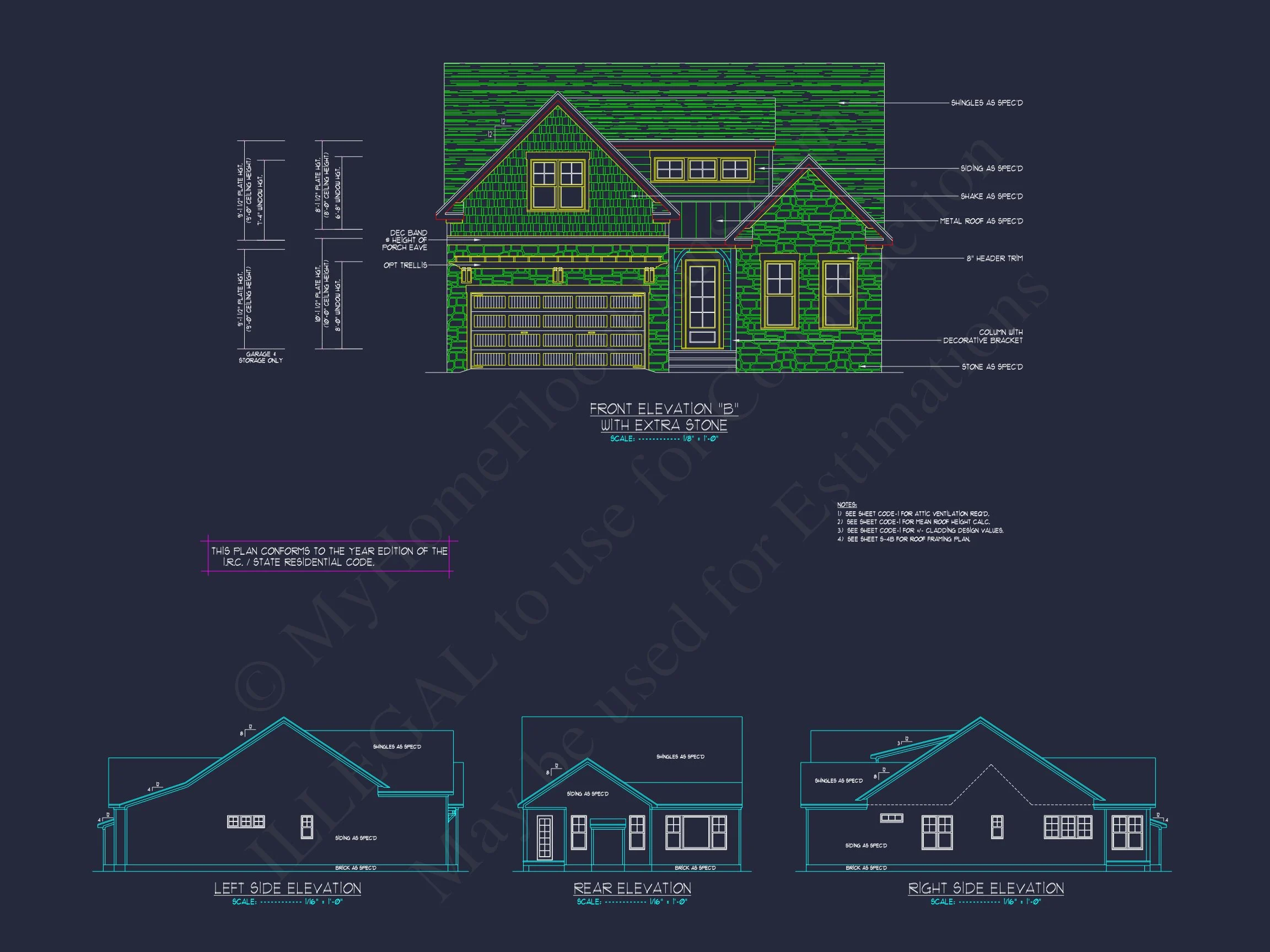 14-1232 HOUSE PLAN - Stylish Craftsman House Plan with Two-Story Floor Designs 8 Stylish Craftsman house Plan with Two-Story Floor Designs