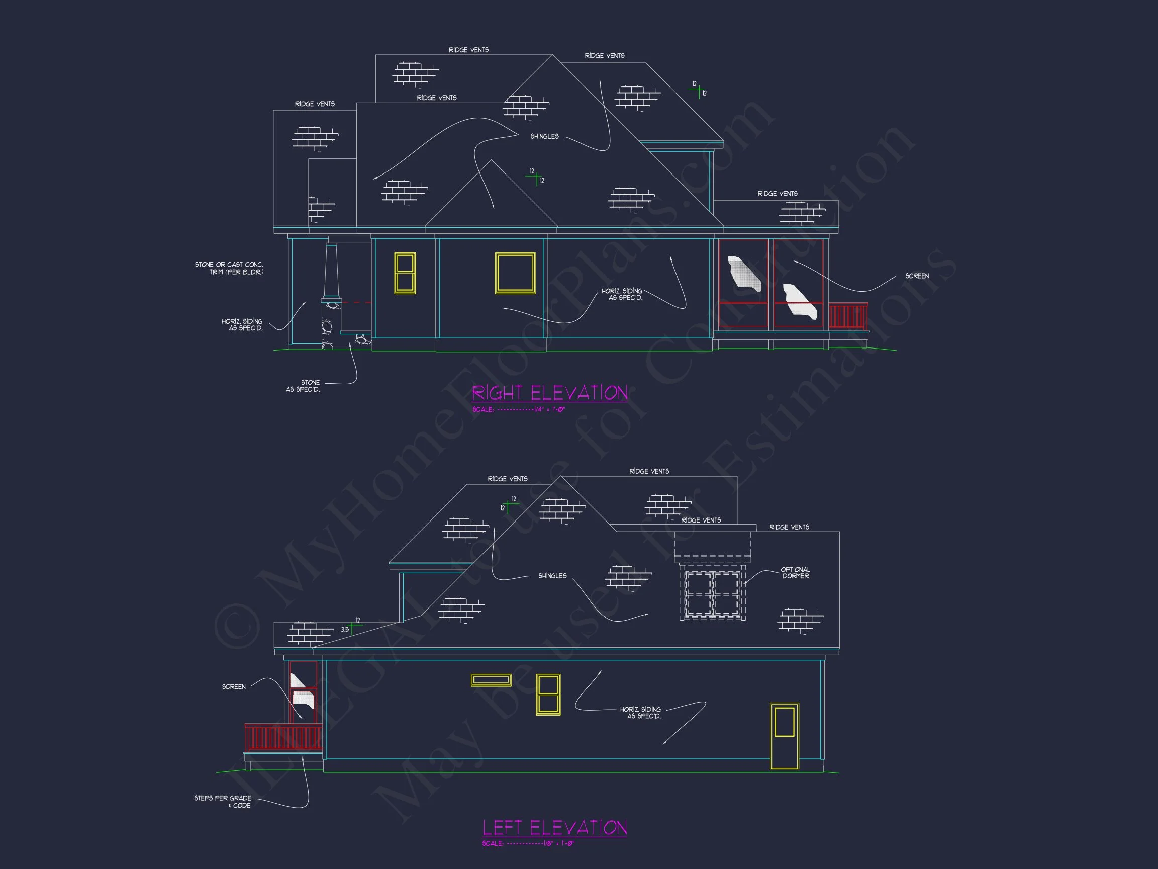 14-1215 HOUSE PLAN - Luxury House Plan | Architecture Blueprint & CAD Floor Designs 4 Luxury house Plan
