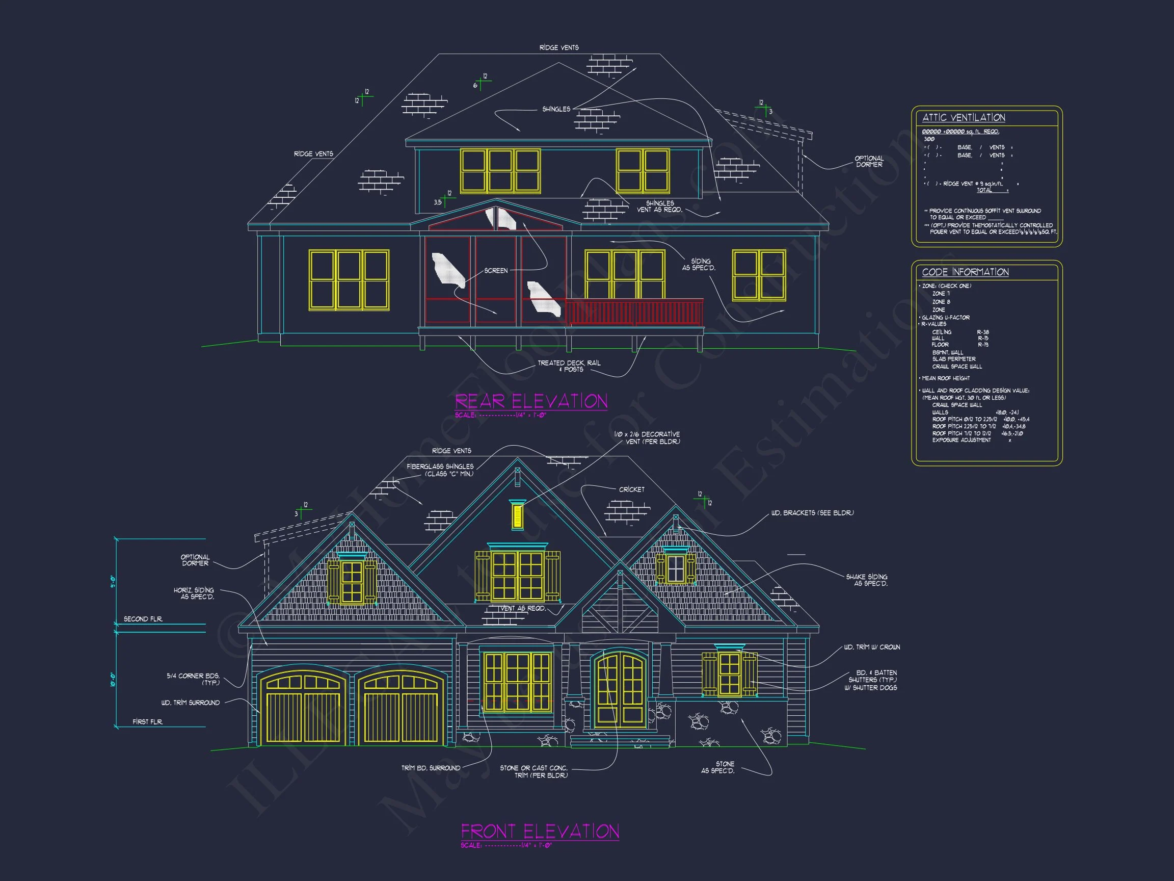 14-1215 HOUSE PLAN - Luxury House Plan | Architecture Blueprint & CAD Floor Designs 3 Architecture Blueprint & CAD Floor Designs