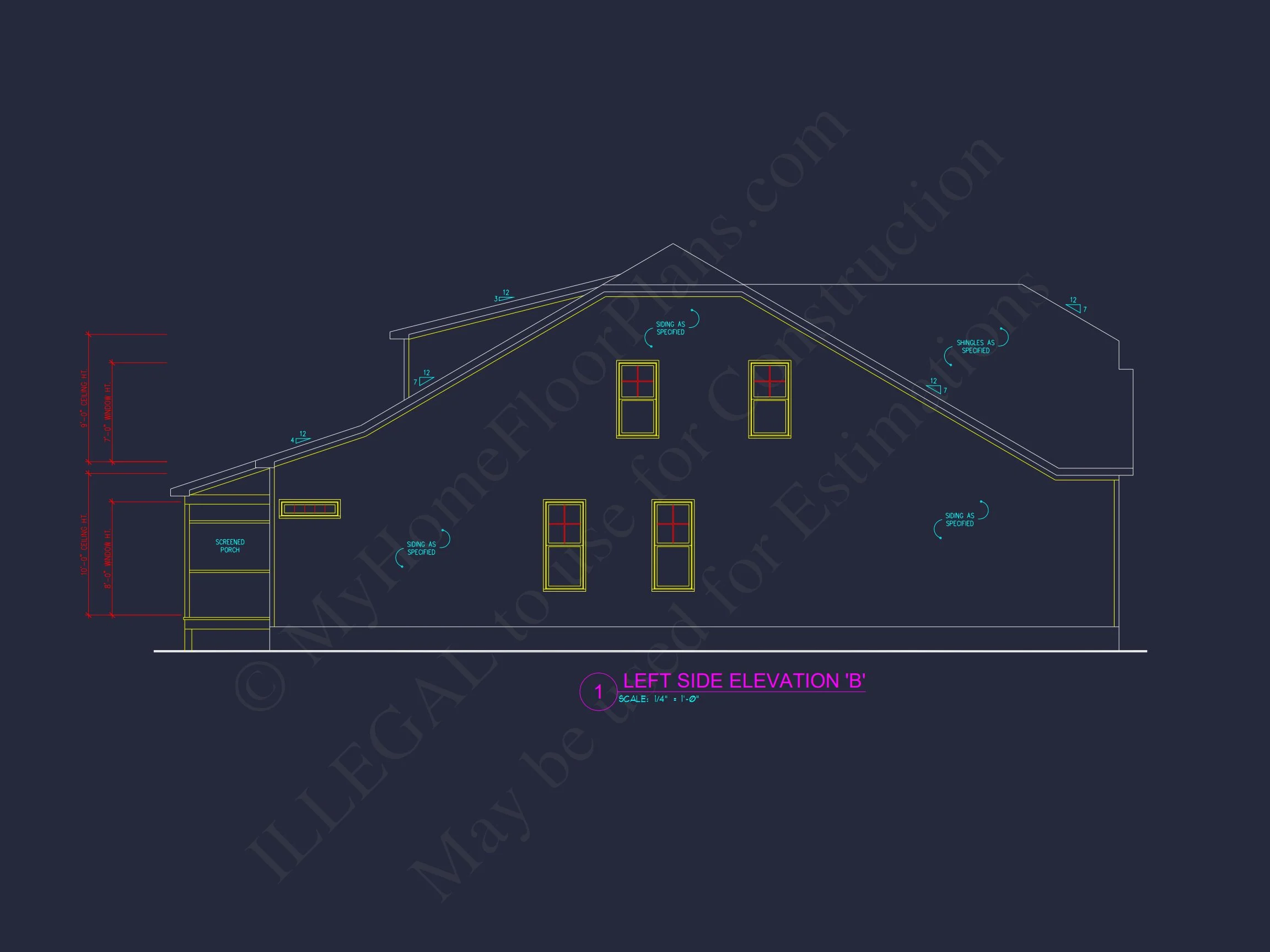 14-1214 HOUSE PLAN - House Plan Design with Floor Plan, CAD Blueprint, and Architecture 4 house Plan Design with Floor Plan, CAD Blueprint, and Architecture
