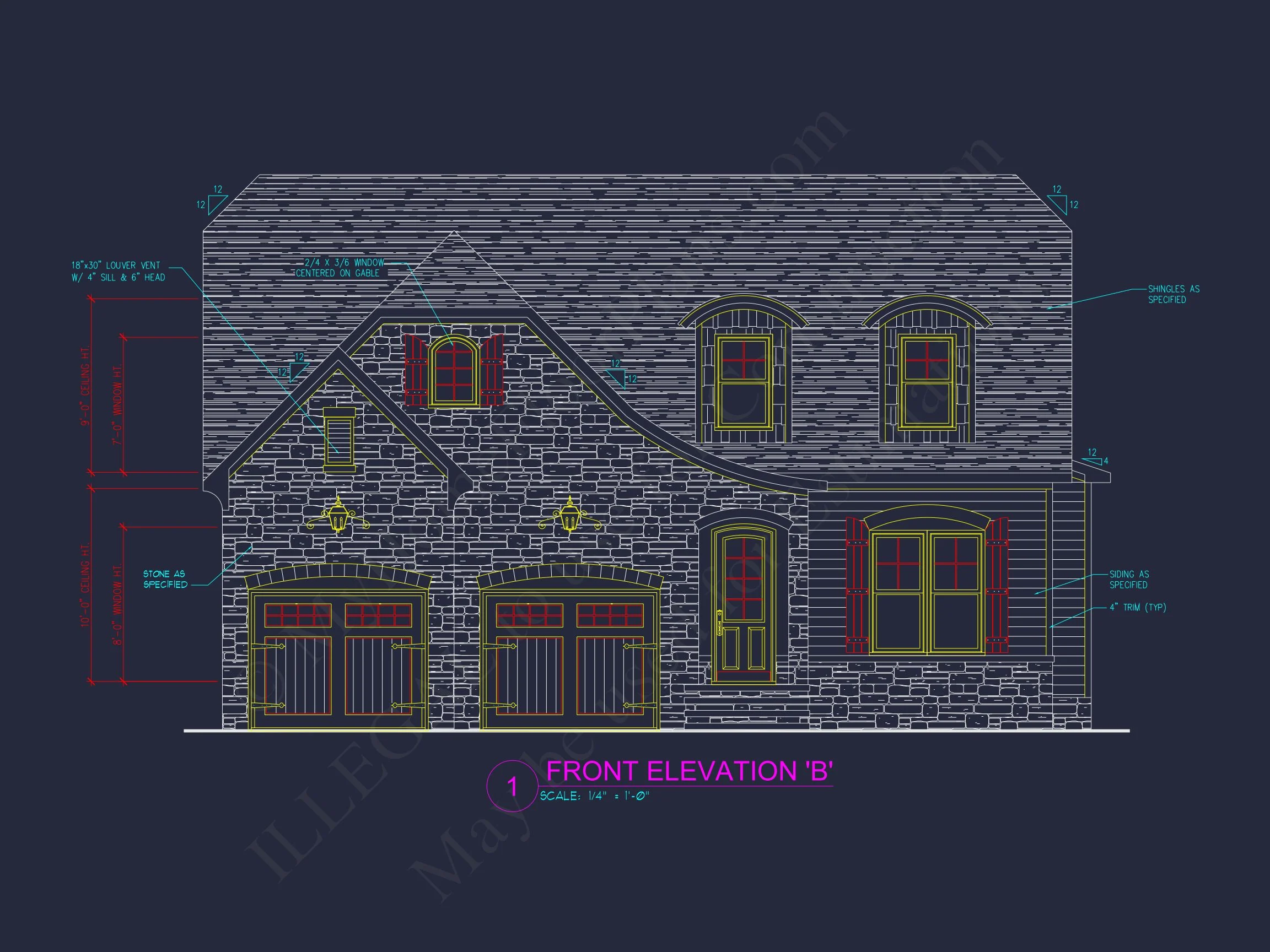 14-1214 HOUSE PLAN - House Plan Design with Floor Plan, CAD Blueprint, and Architecture 3 house Plan Design with Floor Plan, CAD Blueprint, and Architecture