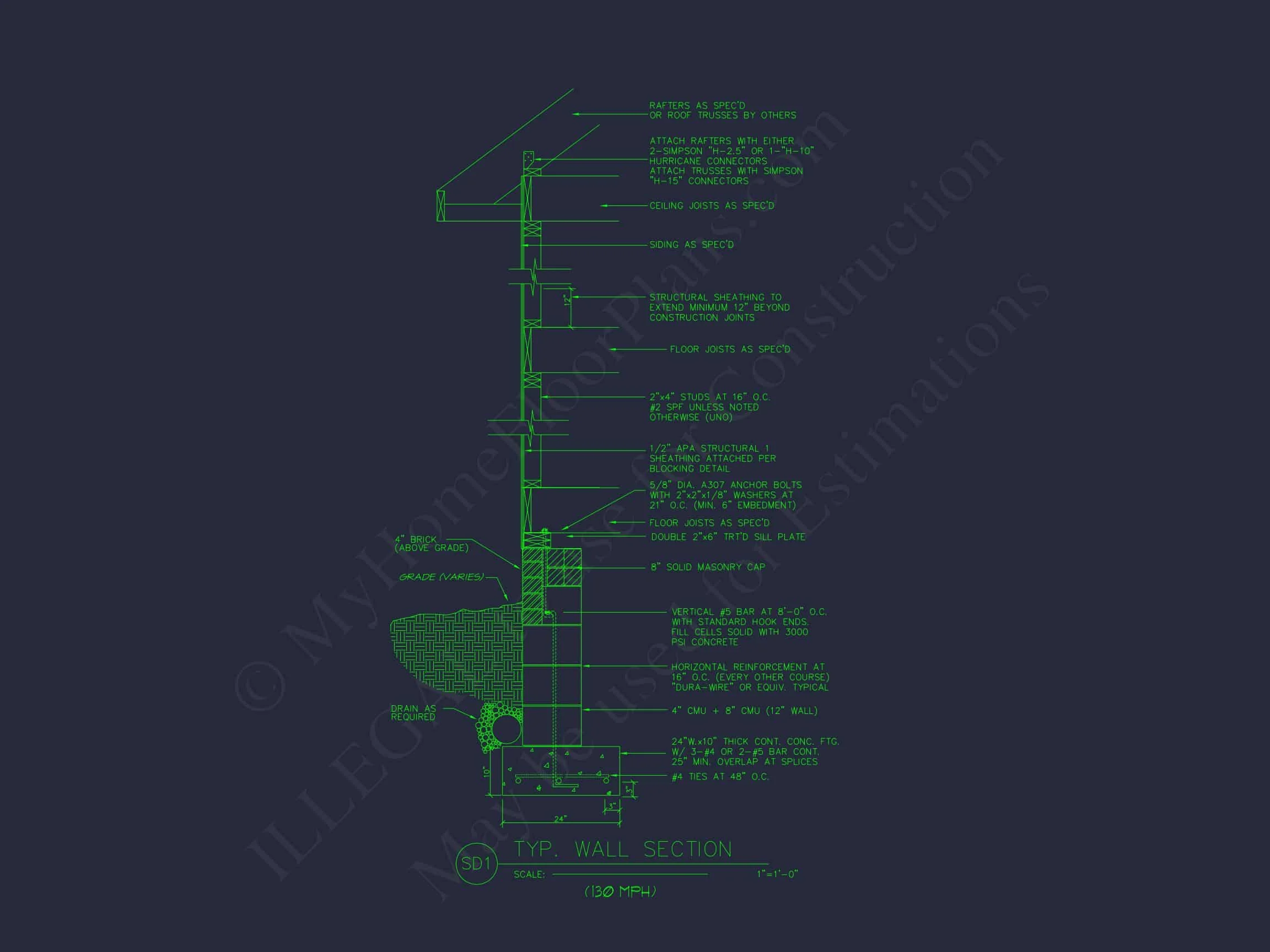 14-1099 HOUSE PLAN - Custom House Blueprint: 2, 350 SF Craftsman Floor Plan Design 15 Custom house Blueprint: 2, 350 SF Craftsman Floor Plan Design