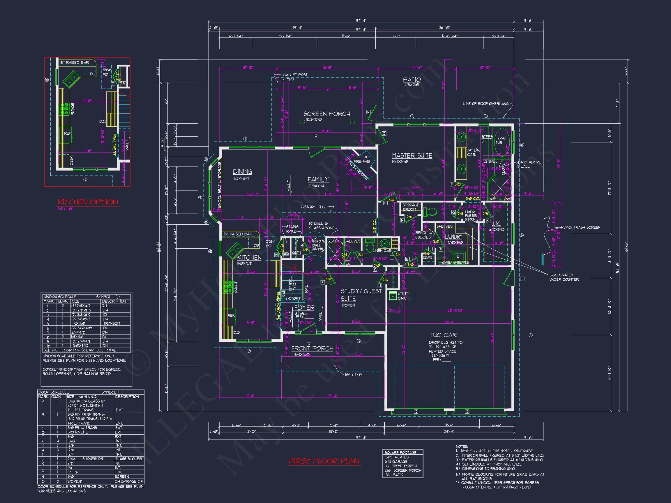 14-1099 HOUSE PLAN - Custom House Blueprint: 2, 350 SF Craftsman Floor Plan Design 9 Custom house Blueprint: 2, 350 SF Craftsman Floor Plan Design