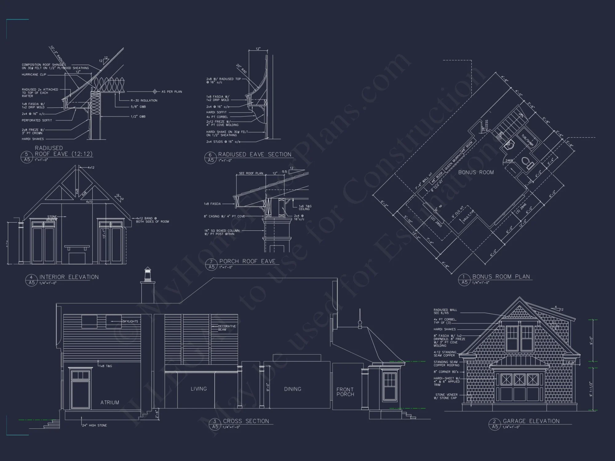 Coastal Craftsman house Plan: 4-Bed, 3-Bath Floor Plan Blueprint