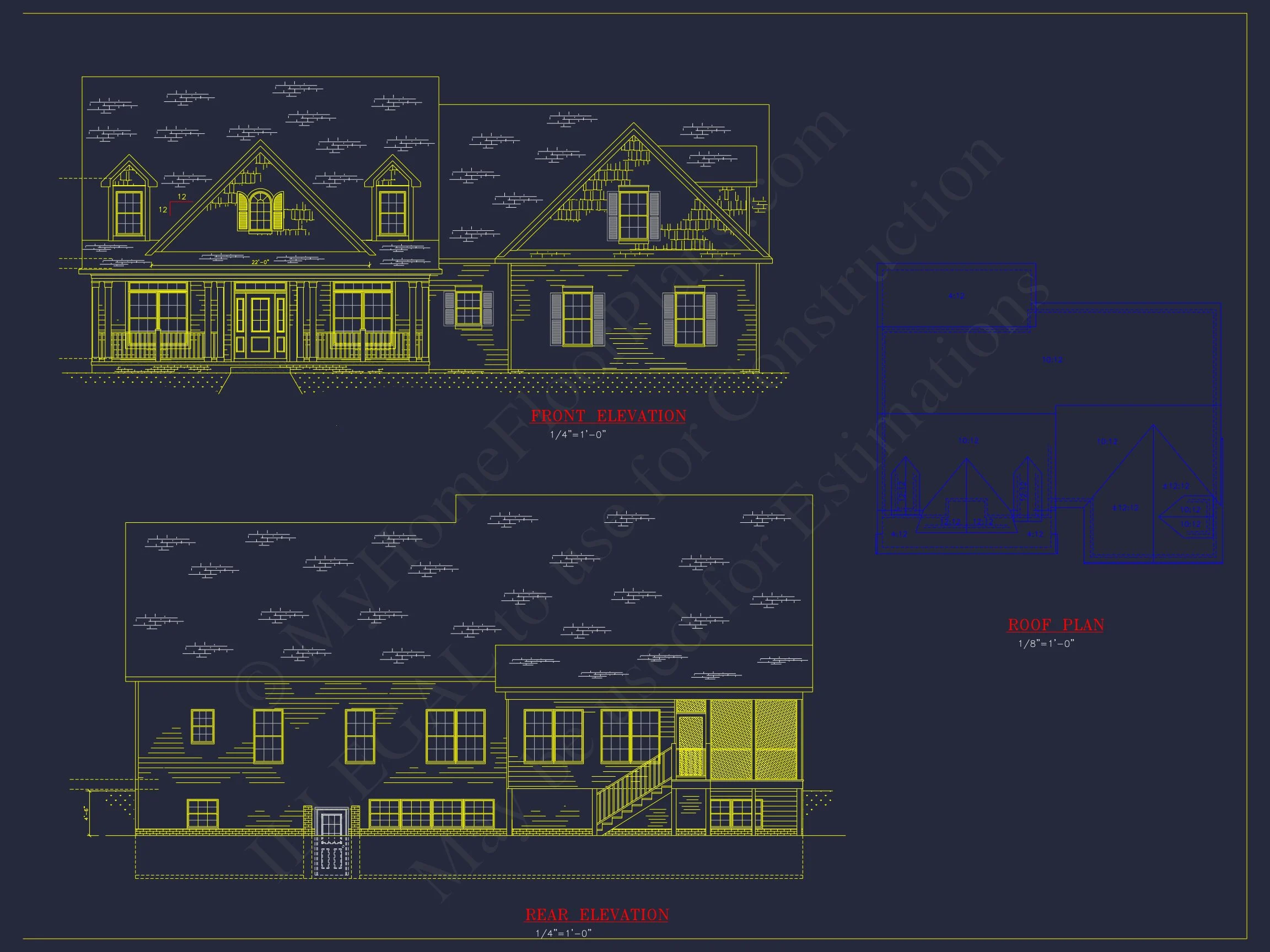 14-1047 HOUSE PLAN - Cape Cod Farmhouse Home Plan - 3-Bed, 2.5-Bath, 2,450 SF 2 Effortlessly Stunning house Designs with Floor Plans & CAD Files