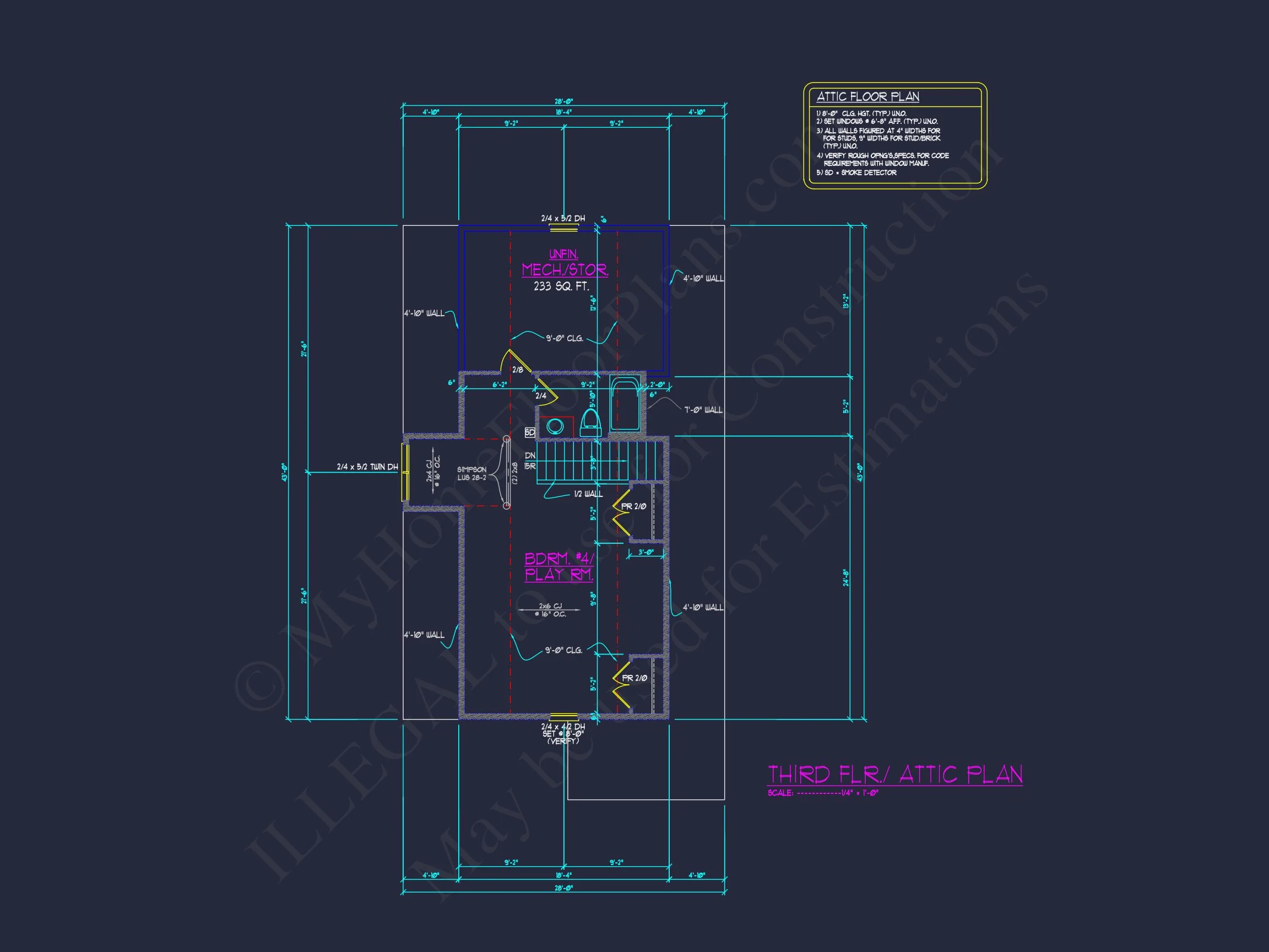 13-2032 HOUSE PLAN - Customizable House Plan | 3D Floor Plan and CAD Designs 14 3D Floor Plan and CAD Designs