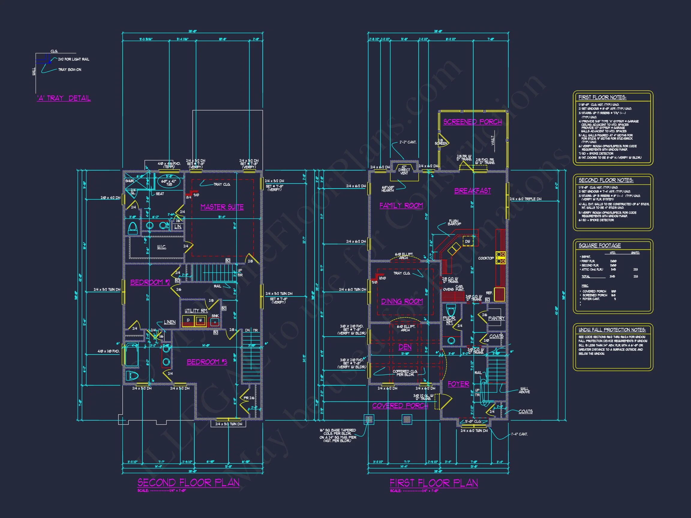 13-2032 HOUSE PLAN - Customizable House Plan | 3D Floor Plan and CAD Designs 13 Customizable house Plan