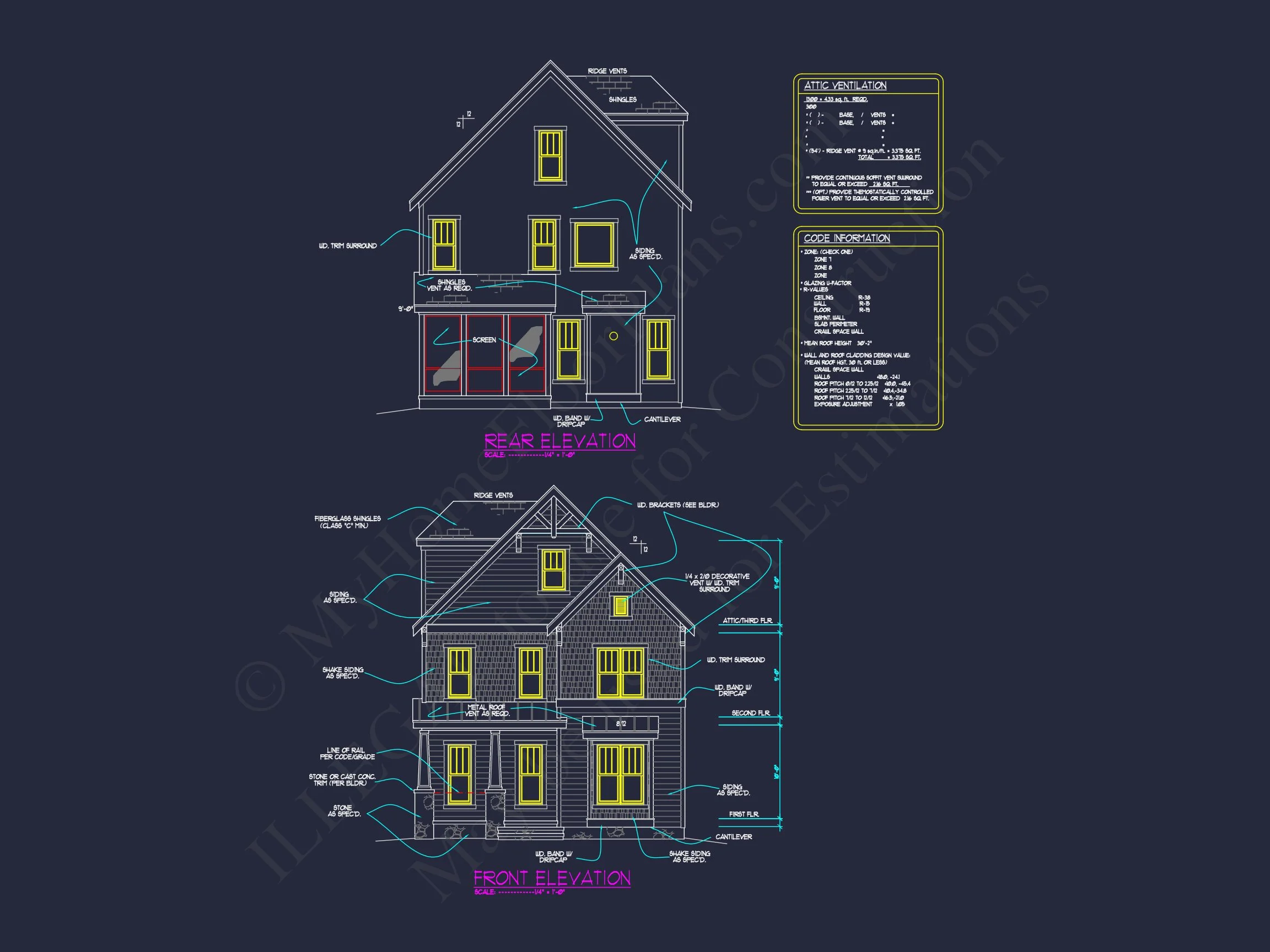 13-2032 HOUSE PLAN - Customizable House Plan | 3D Floor Plan and CAD Designs 10 3D Floor Plan and CAD Designs