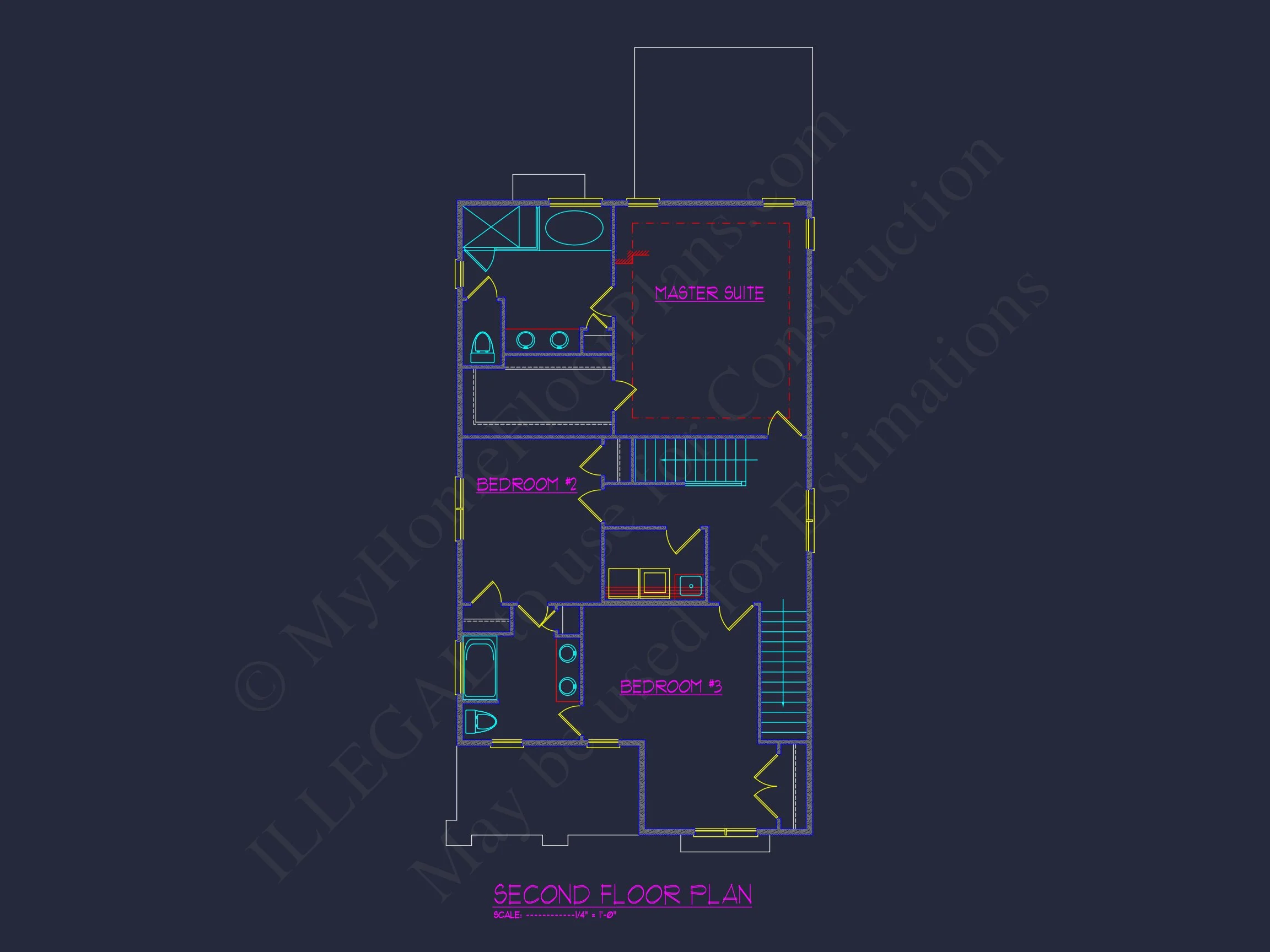 13-2032 HOUSE PLAN - Customizable House Plan | 3D Floor Plan and CAD Designs 8 3D Floor Plan and CAD Designs