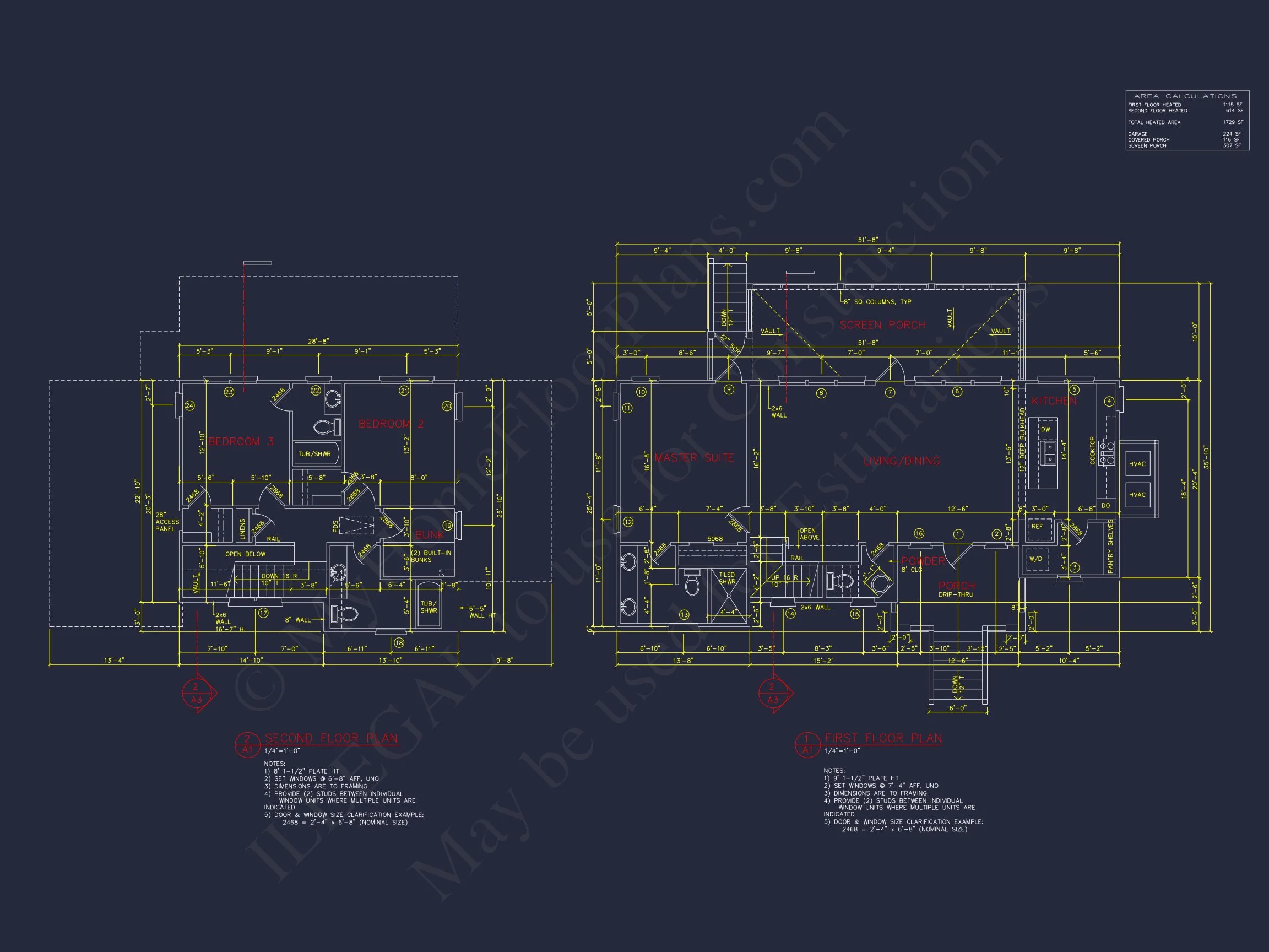 13-1915 HOUSE PLAN - Modern Beach Bungalow House Plan: Blueprint & CAD Designs 6 Modern Beach Bungalow house Plan: Blueprint & CAD Designs