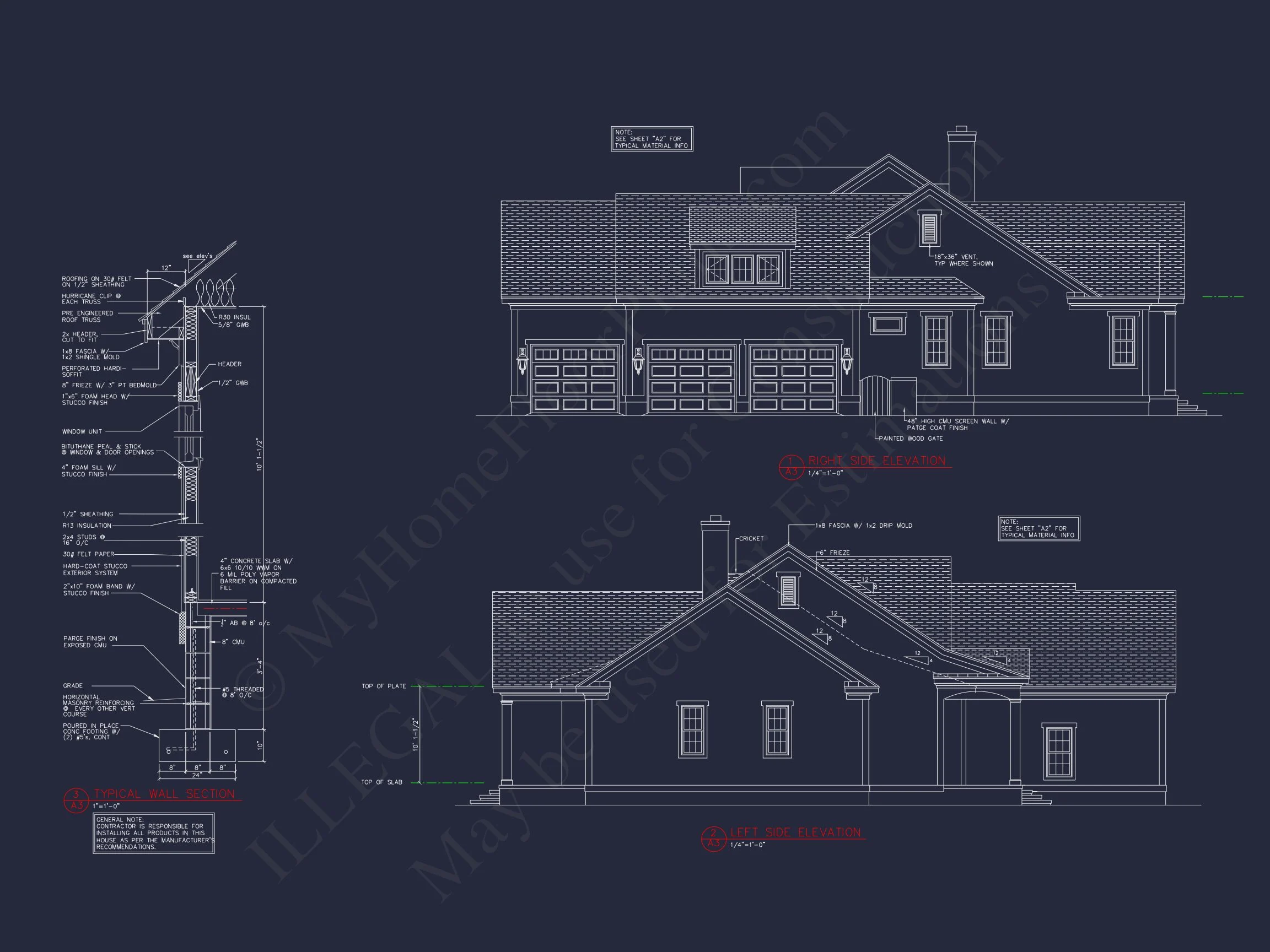 13-1902 HOUSE PLAN - Craftsman House Plan with 4 Bedrooms, Large Floor Plan Design 4 Craftsman house Plan with 4 Bedrooms, Large Floor Plan Design