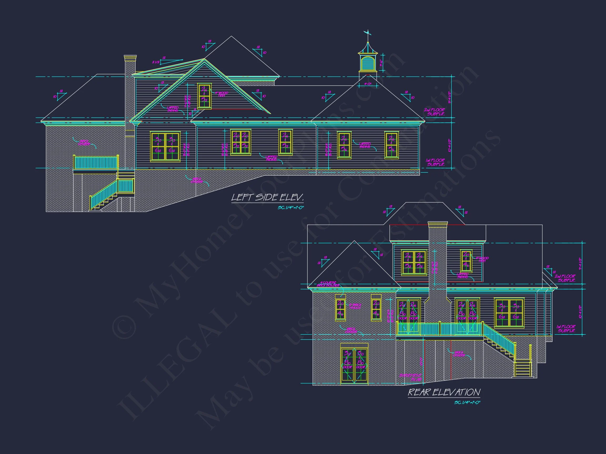13-1832 HOUSE PLAN - Colonial Farmhouse House Plan with CAD Designs & Floor Plans 13 Colonial Farmhouse house Plan with CAD Designs & Floor Plans