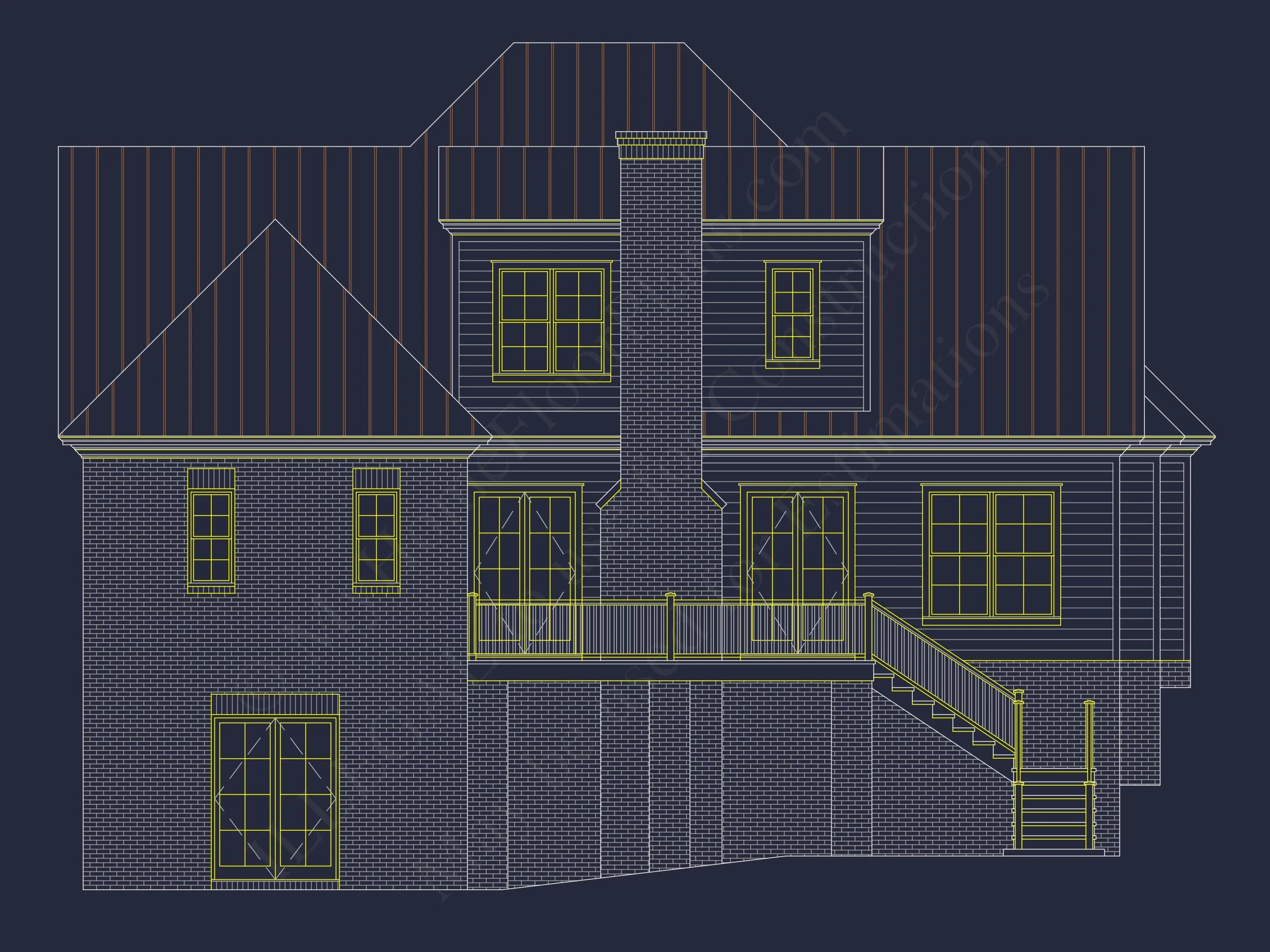 13-1832 HOUSE PLAN - Colonial Farmhouse House Plan with CAD Designs & Floor Plans 6 Colonial Farmhouse house Plan with CAD Designs & Floor Plans