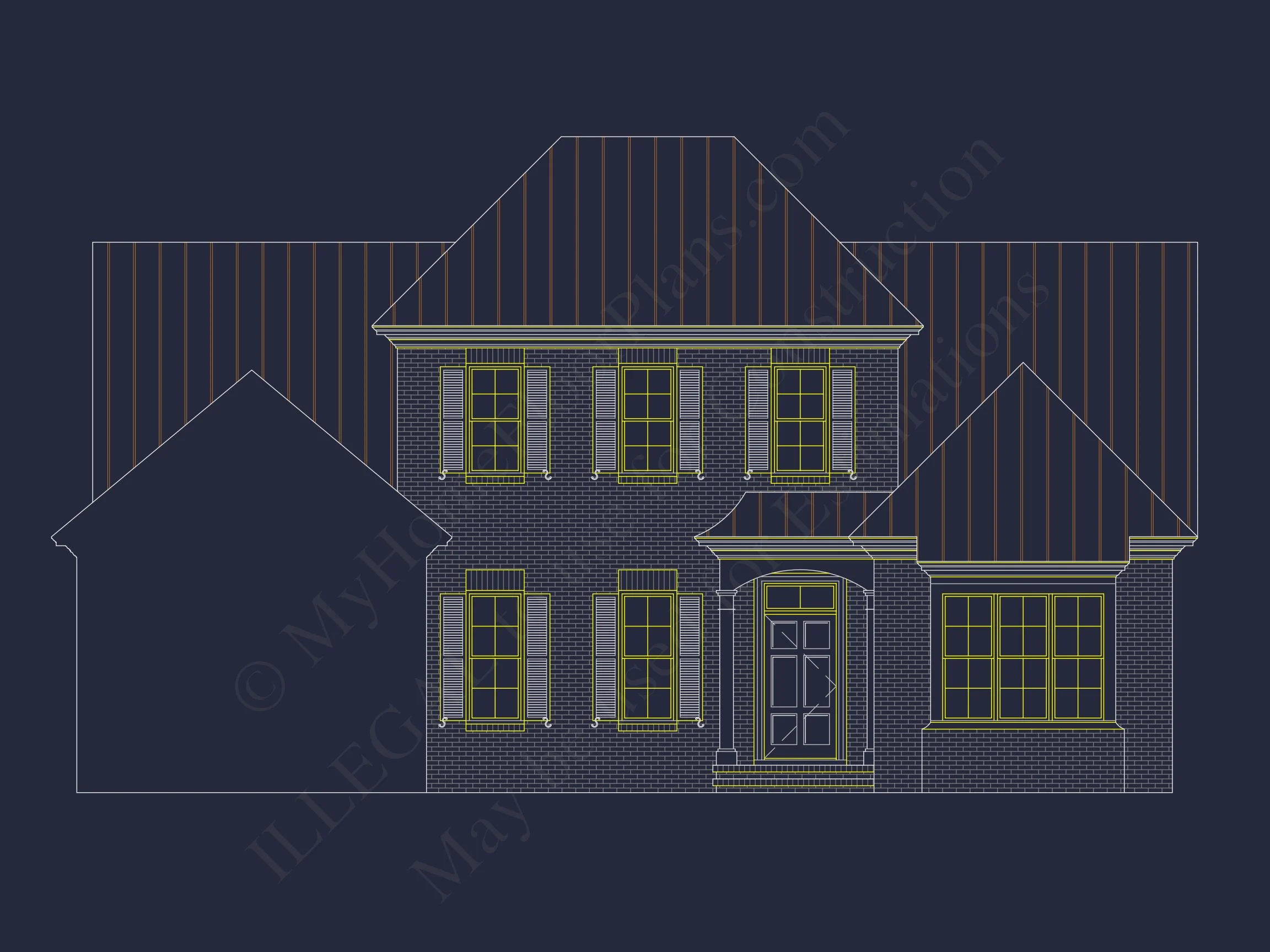 13-1832 HOUSE PLAN - Colonial Farmhouse House Plan with CAD Designs & Floor Plans 4 Colonial Farmhouse house Plan with CAD Designs & Floor Plans