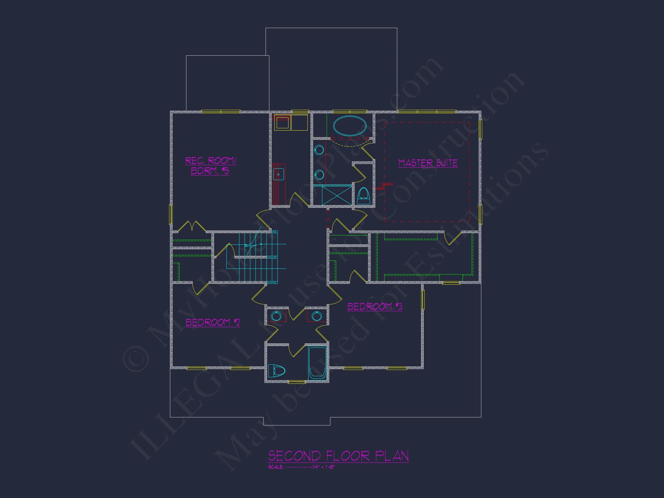 13-1831B HOUSE PLAN - House Blueprint Designs with CAD | 2.5-Story Floor Plan (45ft) 6 house Blueprint Designs with CAD