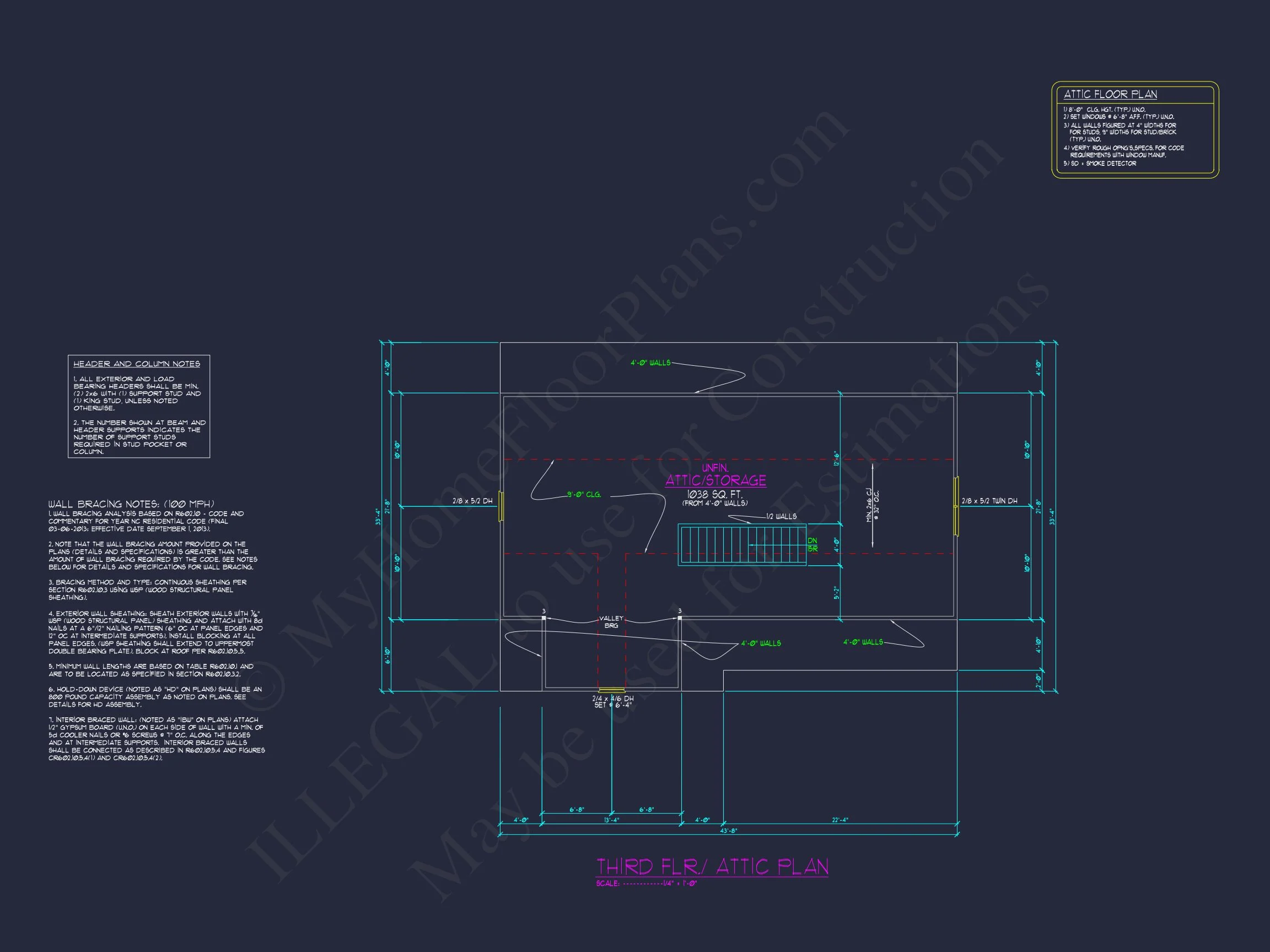 13-1829B HOUSE PLAN - Craftsman House Plan: 2-Story CAD Blueprint with 4 Bedrooms 9 Craftsman house Plan: 2-Story CAD Blueprint with 4 Bedrooms