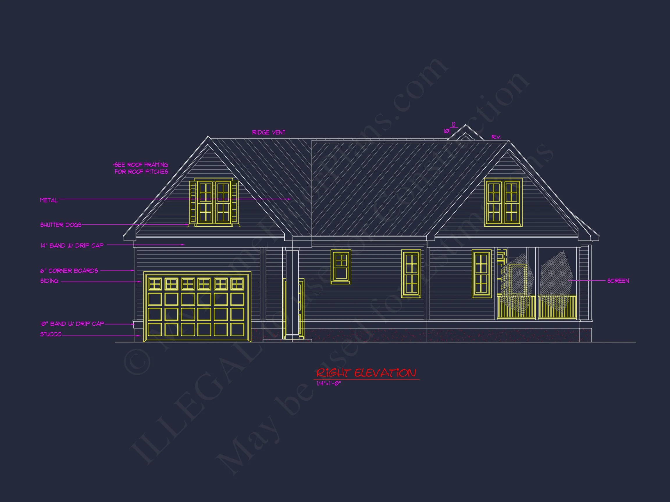 13-1823 HOUSE PLAN - Modern Craftsman House Plan with Spacious Floor Designs and CAD Blueprint 11 Modern Craftsman house Plan with Spacious Floor Designs and CAD Blueprint