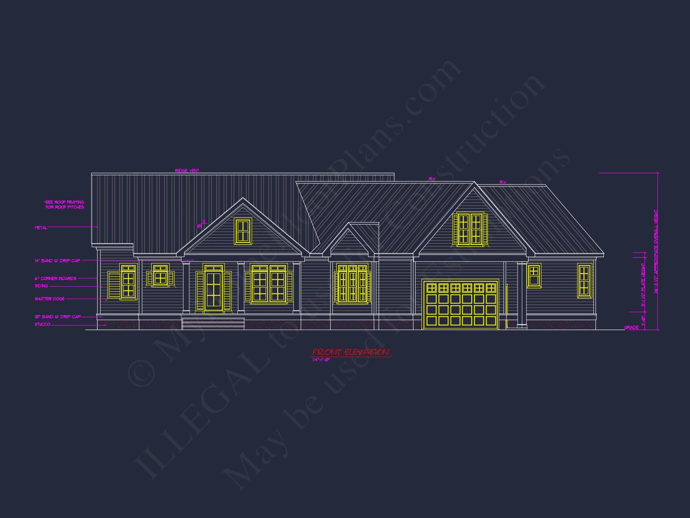 13-1823 HOUSE PLAN - Modern Craftsman House Plan with Spacious Floor Designs and CAD Blueprint 10 Modern Craftsman house Plan with Spacious Floor Designs and CAD Blueprint