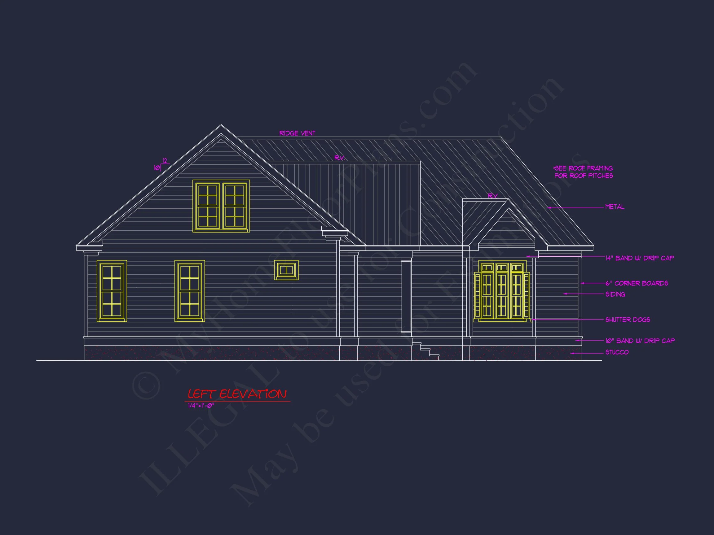 13-1823 HOUSE PLAN - Modern Craftsman House Plan with Spacious Floor Designs and CAD Blueprint 9 Modern Craftsman house Plan with Spacious Floor Designs and CAD Blueprint