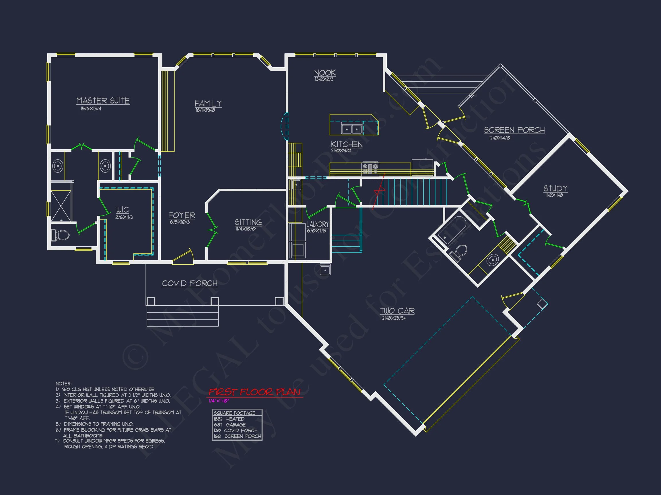 13-1823 HOUSE PLAN - Modern Craftsman House Plan with Spacious Floor Designs and CAD Blueprint 7 Modern Craftsman house Plan with Spacious Floor Designs and CAD Blueprint