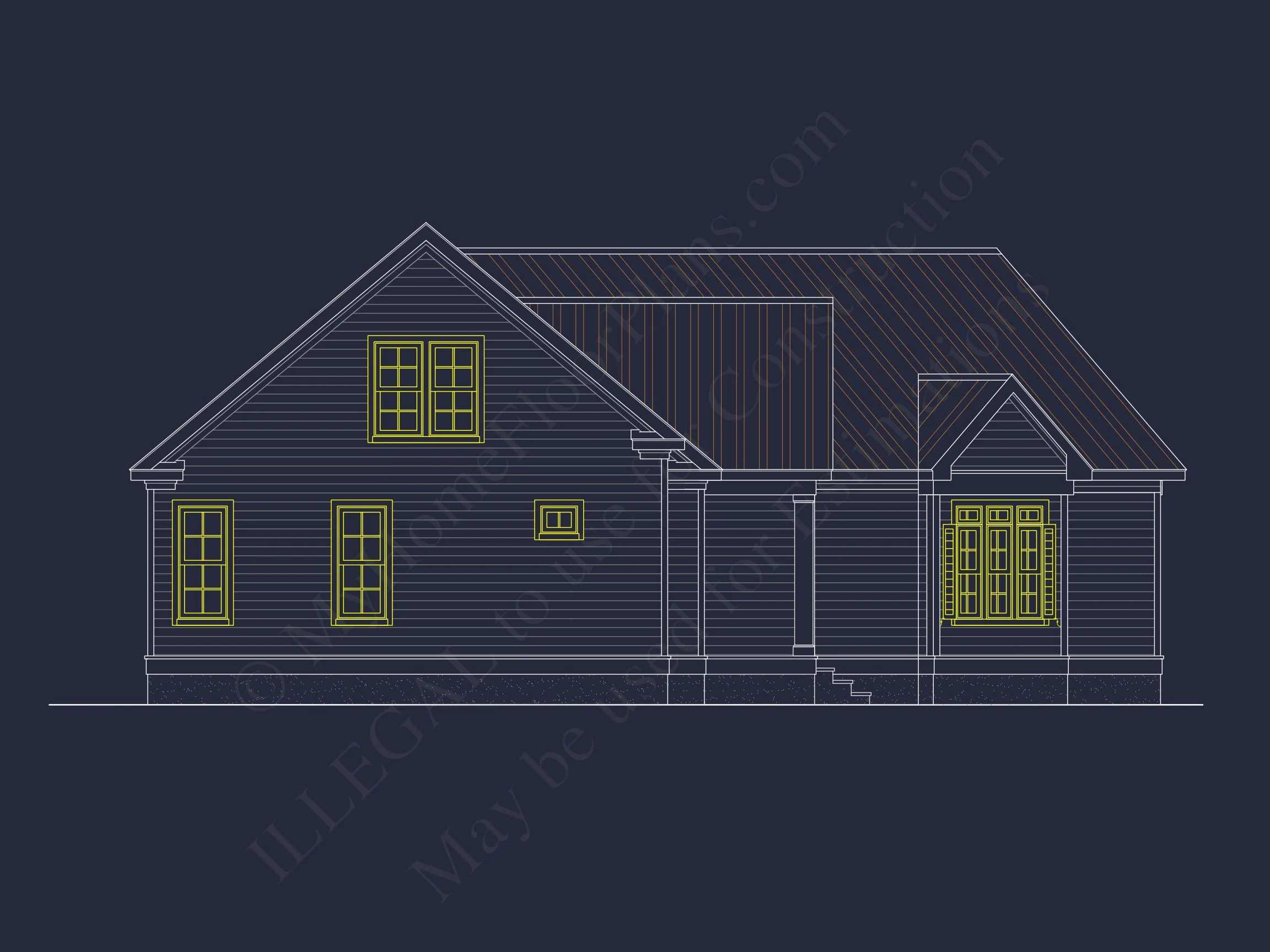 13-1823 HOUSE PLAN - Modern Craftsman House Plan with Spacious Floor Designs and CAD Blueprint 4 Modern Craftsman house Plan with Spacious Floor Designs and CAD Blueprint
