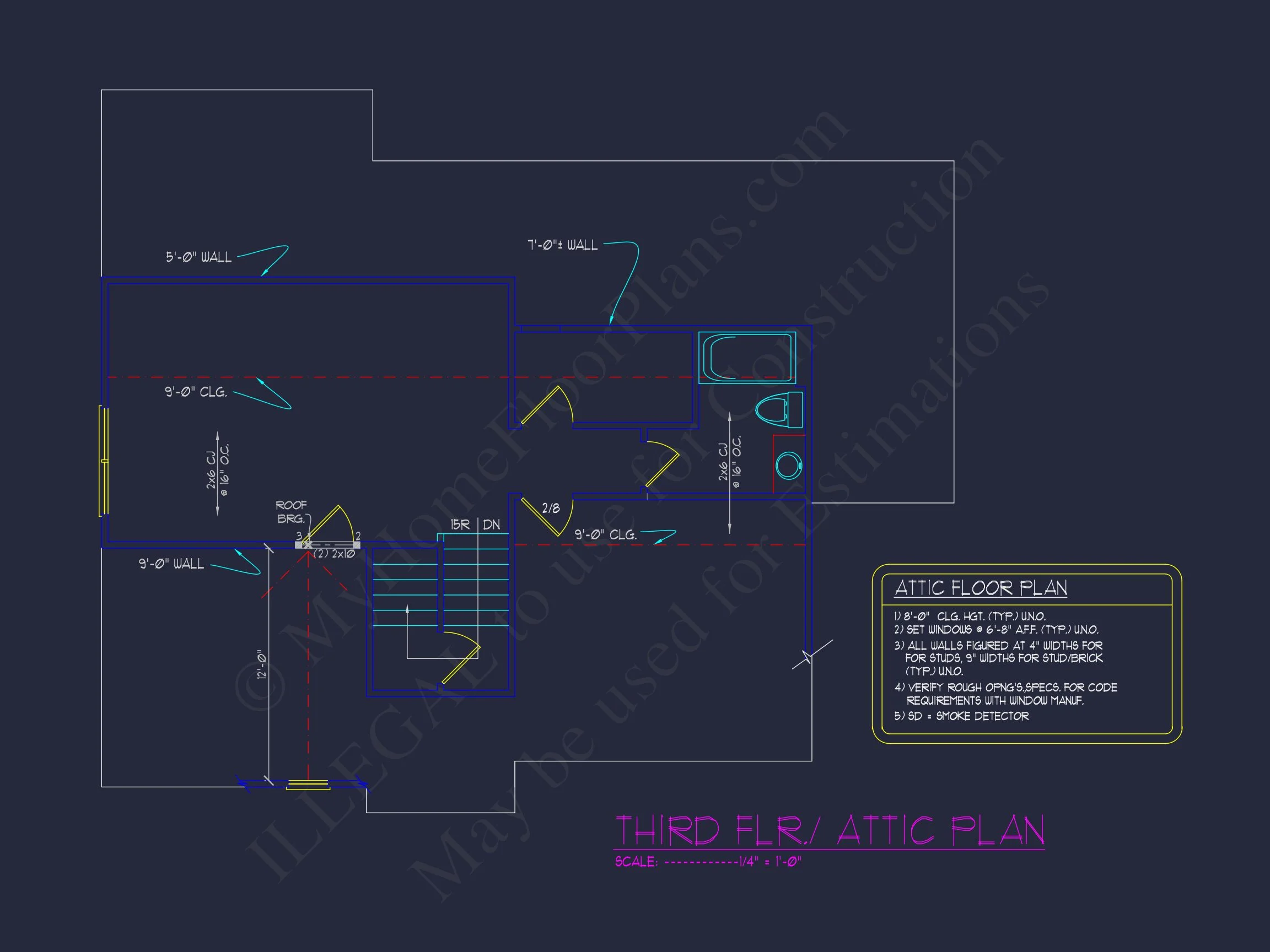 13-1740 HOUSE PLAN - CAD House Plan With 5 Bedrooms | Floorplan & Blueprint Designs 14 CAD house Plan With 5 Bedrooms