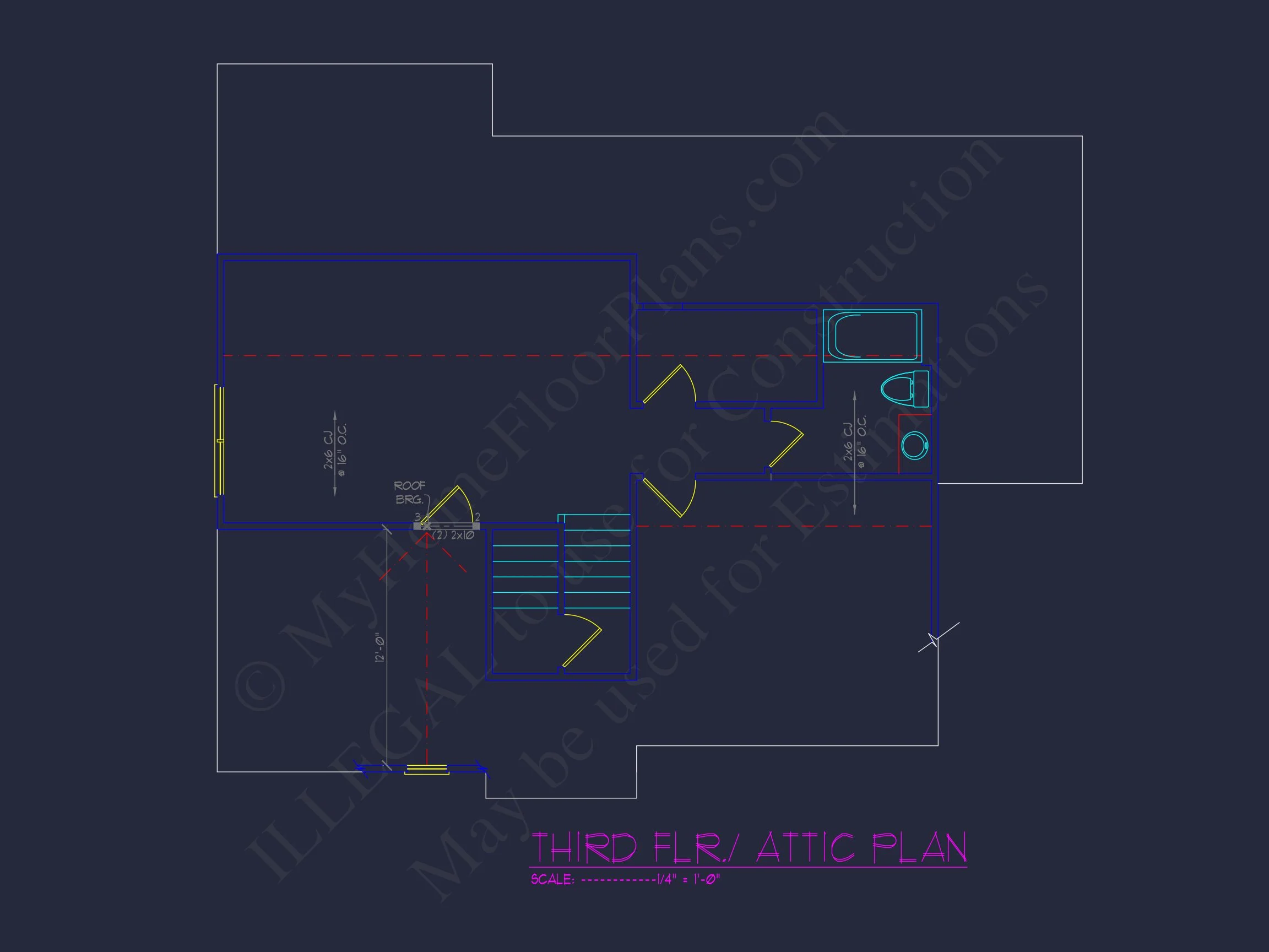 13-1740 HOUSE PLAN - CAD House Plan With 5 Bedrooms | Floorplan & Blueprint Designs 8 CAD house Plan With 5 Bedrooms
