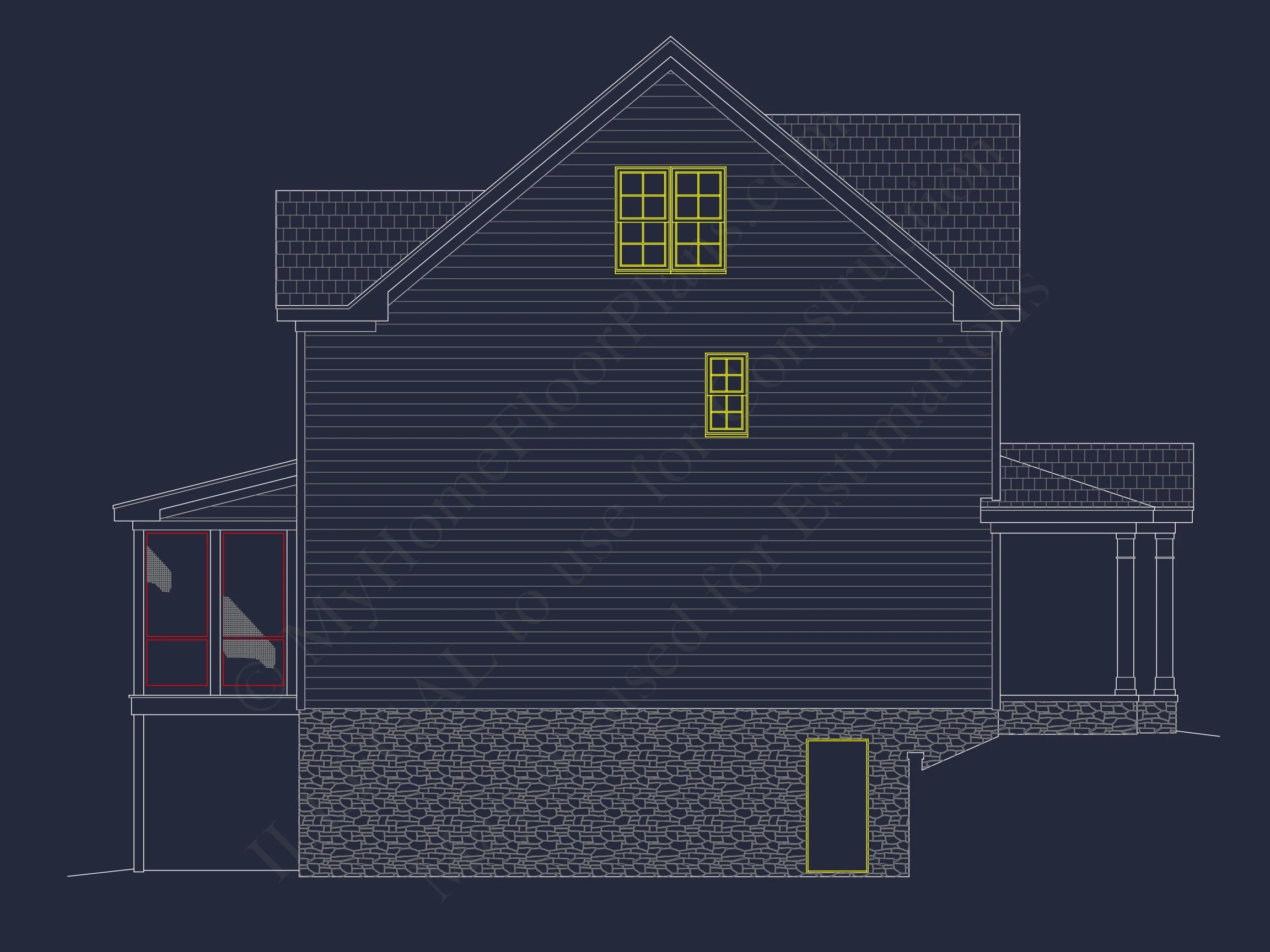 13-1740 HOUSE PLAN - CAD House Plan With 5 Bedrooms | Floorplan & Blueprint Designs 5 Floorplan & Blueprint Designs