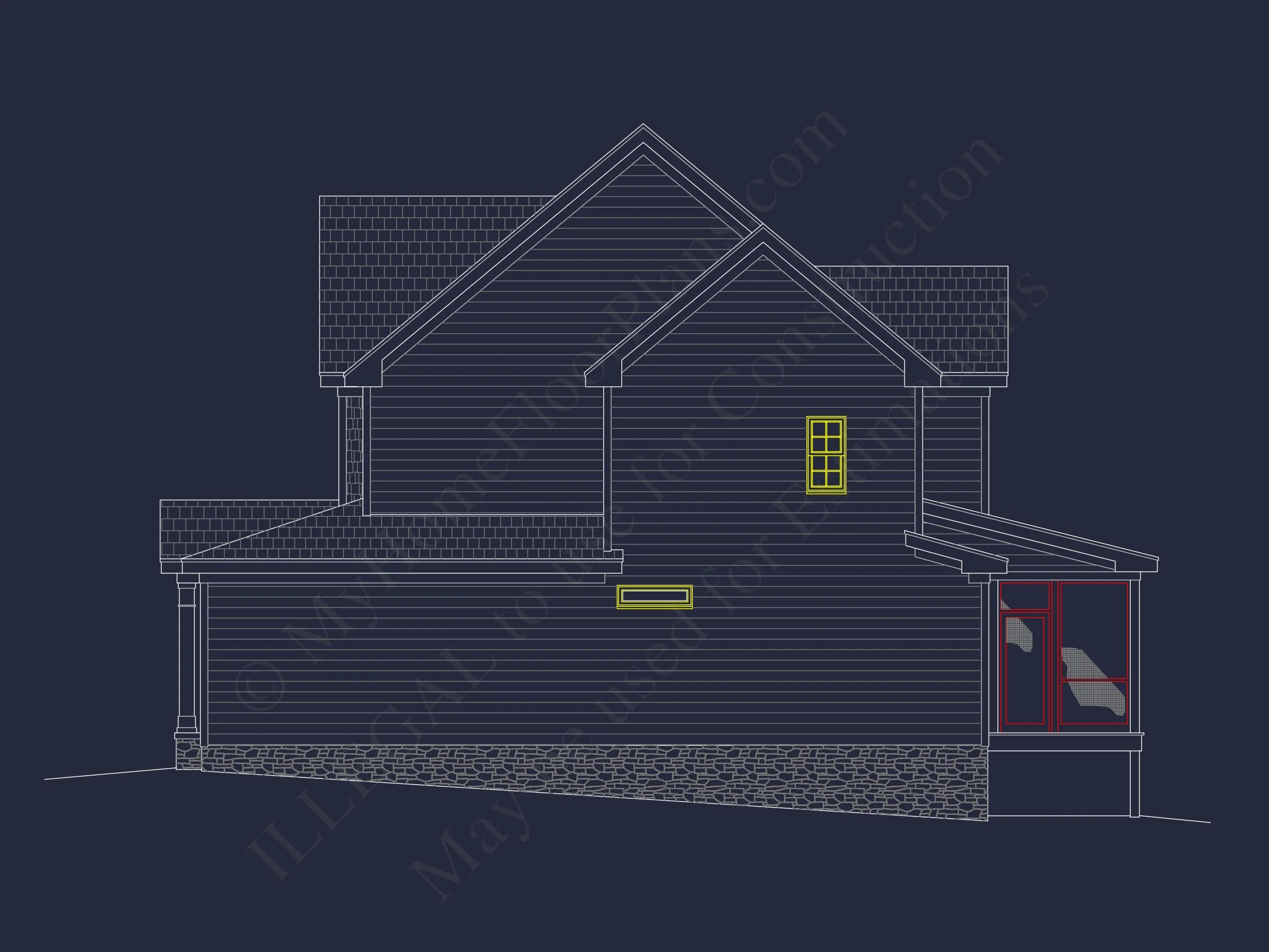 13-1740 HOUSE PLAN - CAD House Plan With 5 Bedrooms | Floorplan & Blueprint Designs 4 CAD house Plan With 5 Bedrooms
