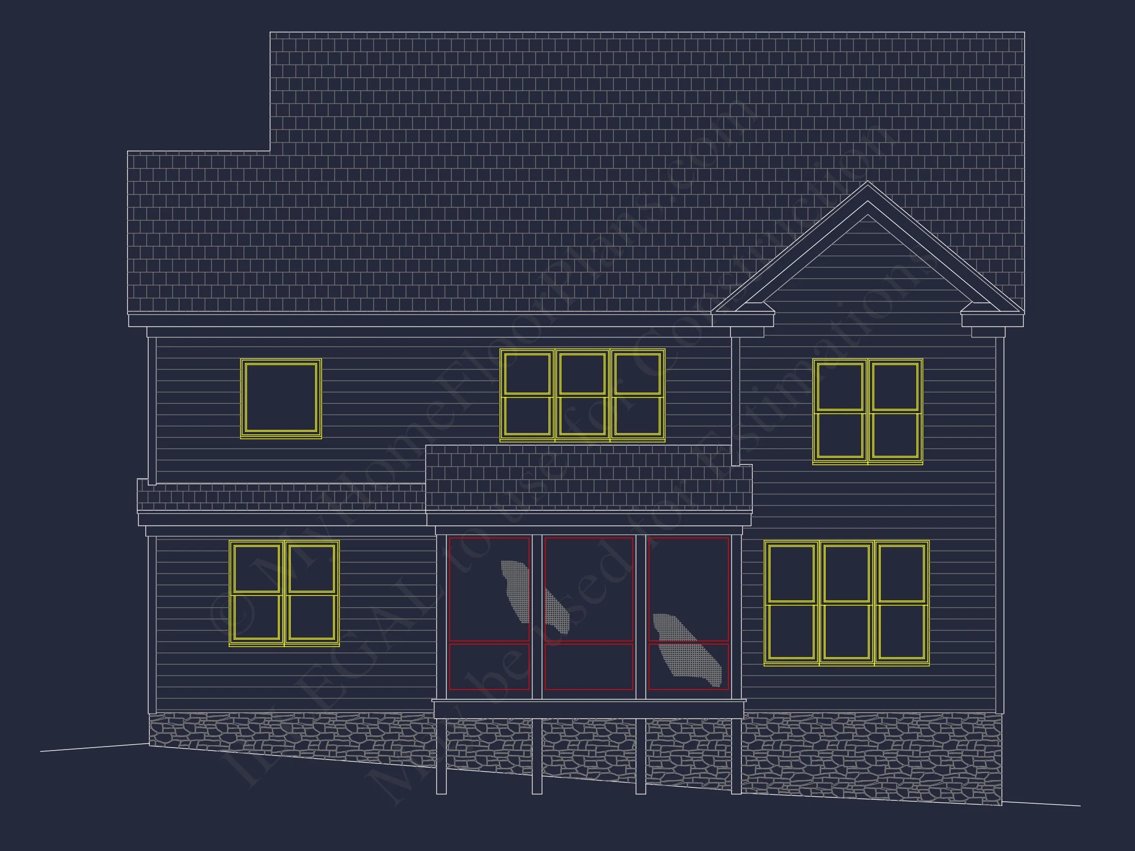 13-1740 HOUSE PLAN - CAD House Plan With 5 Bedrooms | Floorplan & Blueprint Designs 3 Floorplan & Blueprint Designs
