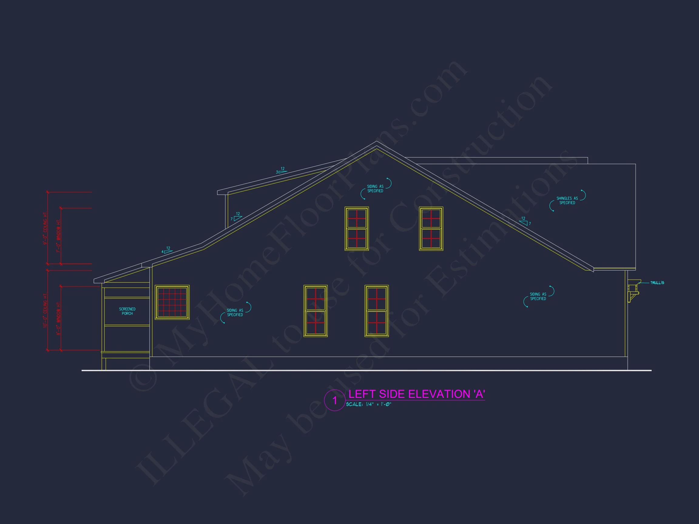 13-1483 HOUSE PLAN - Elegant House Plan with Craftsman Features and Detailed Blueprint 8 Elegant house Plan with Craftsman Features and Detailed Blueprint