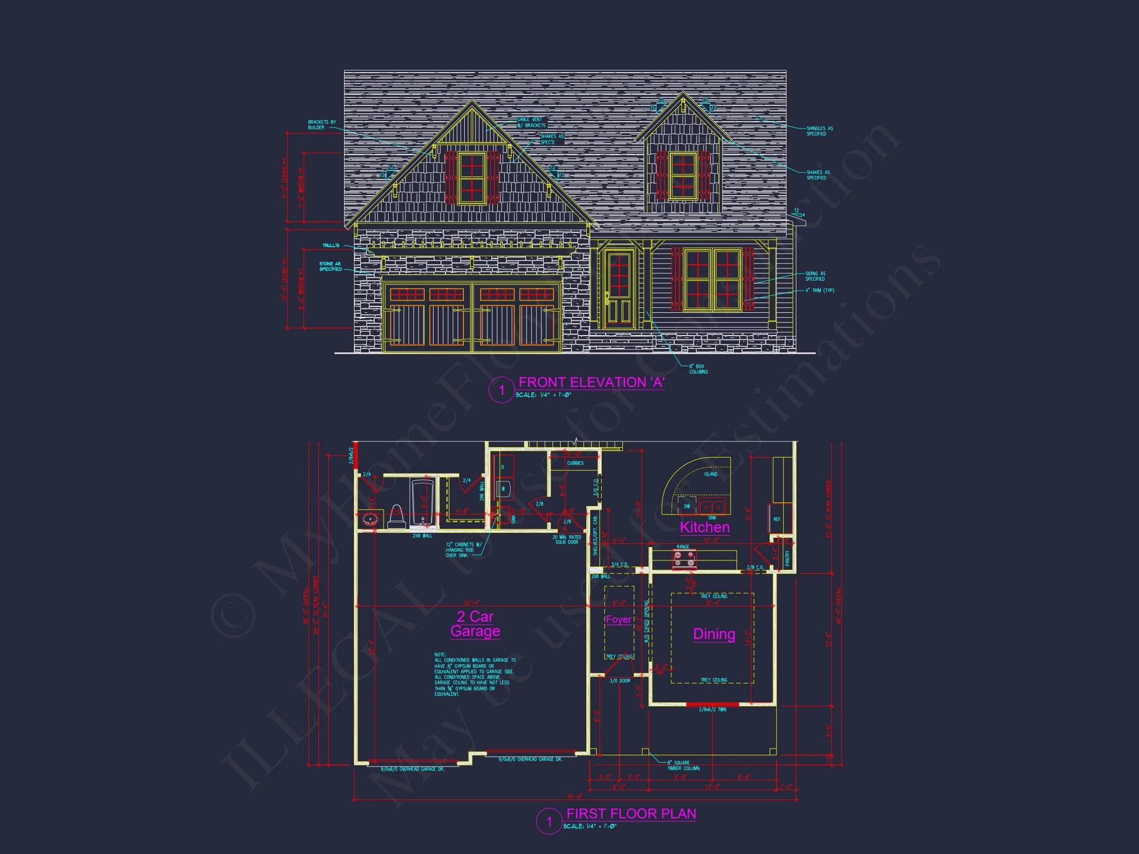 13-1483 HOUSE PLAN - Elegant House Plan with Craftsman Features and Detailed Blueprint 7 Elegant house Plan with Craftsman Features and Detailed Blueprint