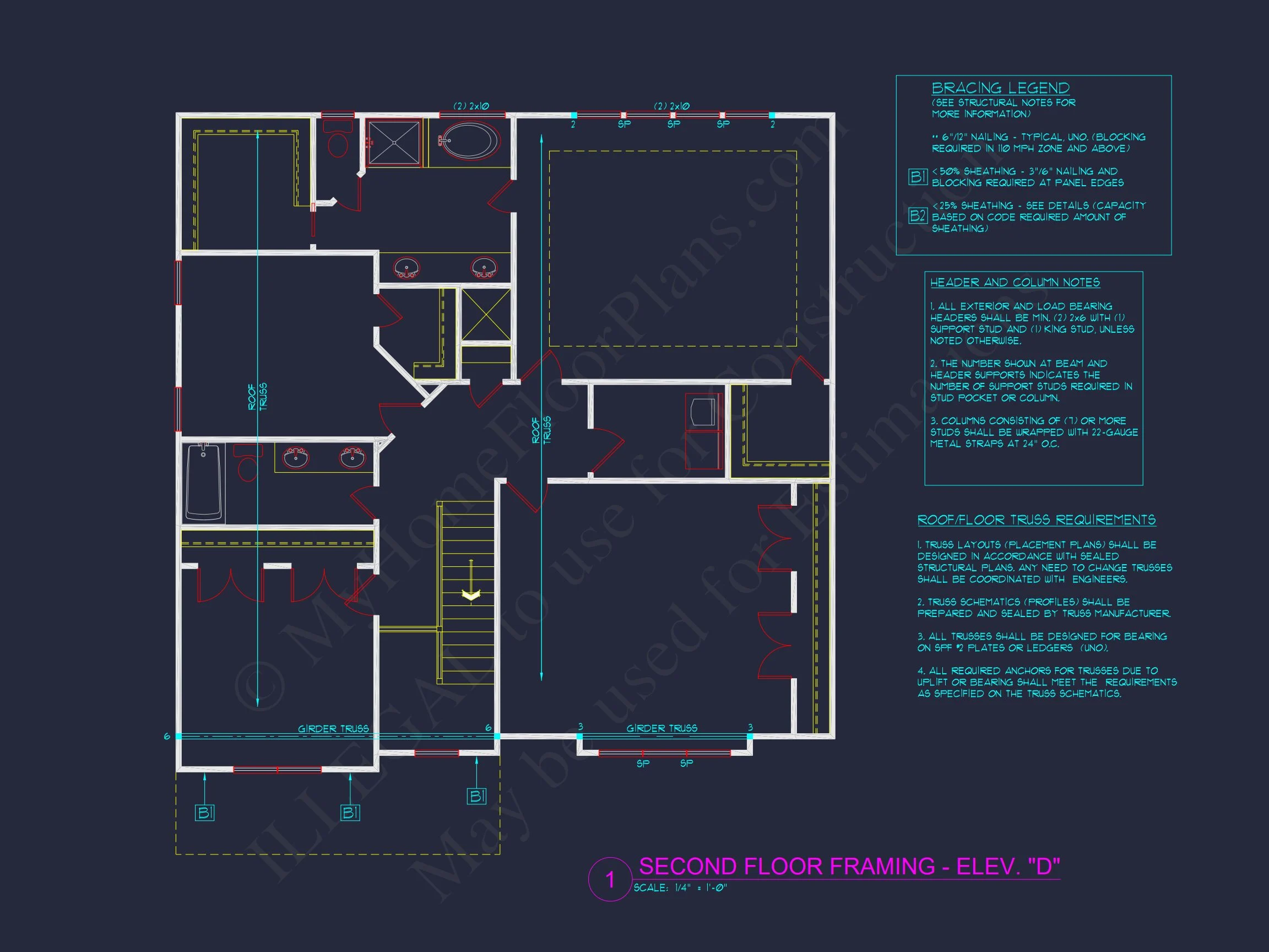 13-1433 HOUSE PLAN - Modern Craftsman House Floor Plan with 4 Bedrooms & Bonus 21 Modern Craftsman house Floor Plan with 4 Bedrooms & Bonus