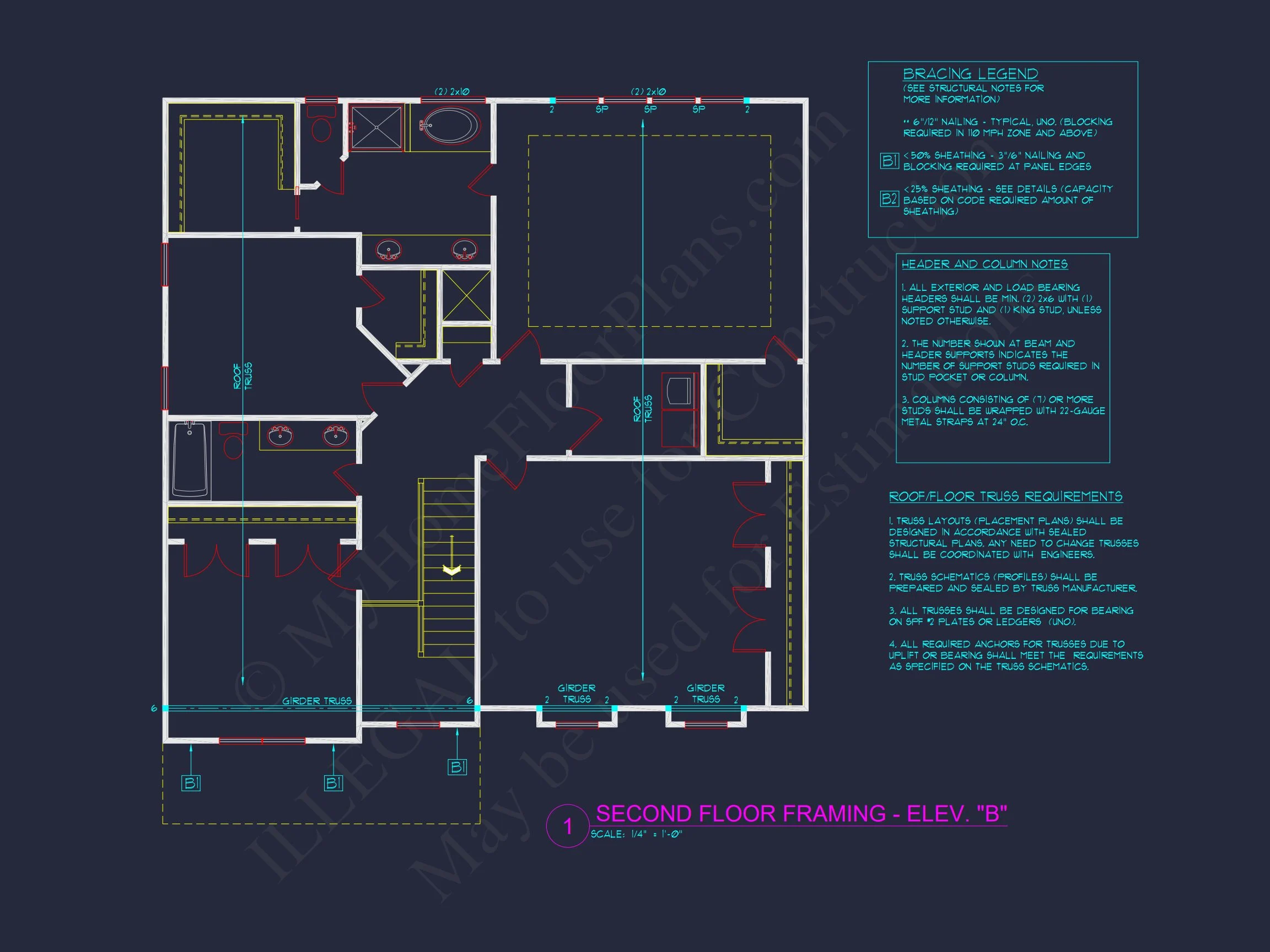 13-1433 HOUSE PLAN - Modern Craftsman House Floor Plan with 4 Bedrooms & Bonus 20 Modern Craftsman house Floor Plan with 4 Bedrooms & Bonus