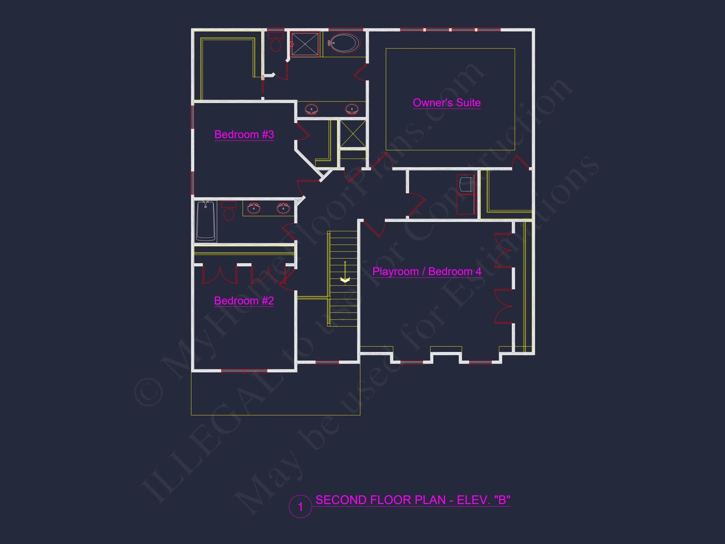 13-1433 HOUSE PLAN - Modern Craftsman House Floor Plan with 4 Bedrooms & Bonus 9 Modern Craftsman house Floor Plan with 4 Bedrooms & Bonus