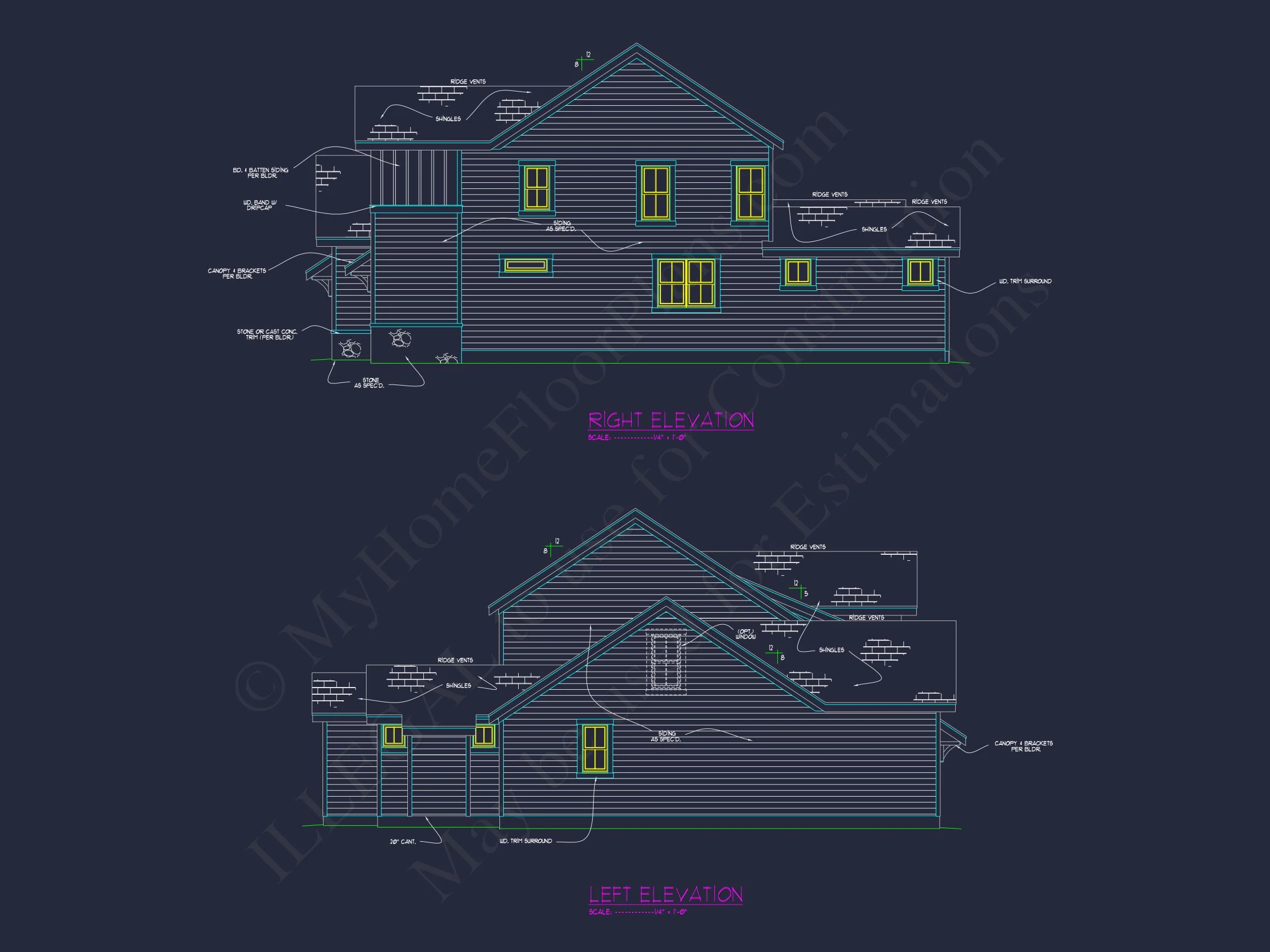 13-1360 HOUSE PLAN - Architectural CAD House Blueprint Plan for a Modern Design 4 Architectural CAD house Blueprint Plan for a Modern Design
