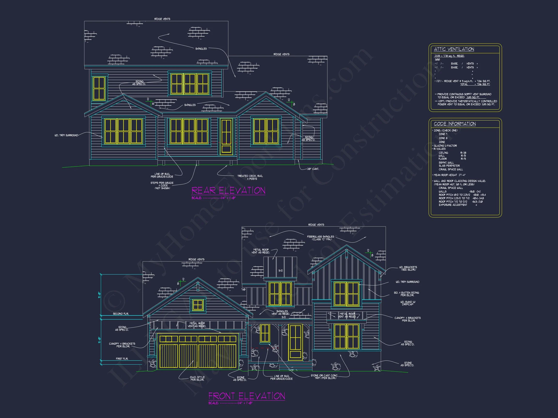 13-1360 HOUSE PLAN - Architectural CAD House Blueprint Plan for a Modern Design 3 Architectural CAD house Blueprint Plan for a Modern Design