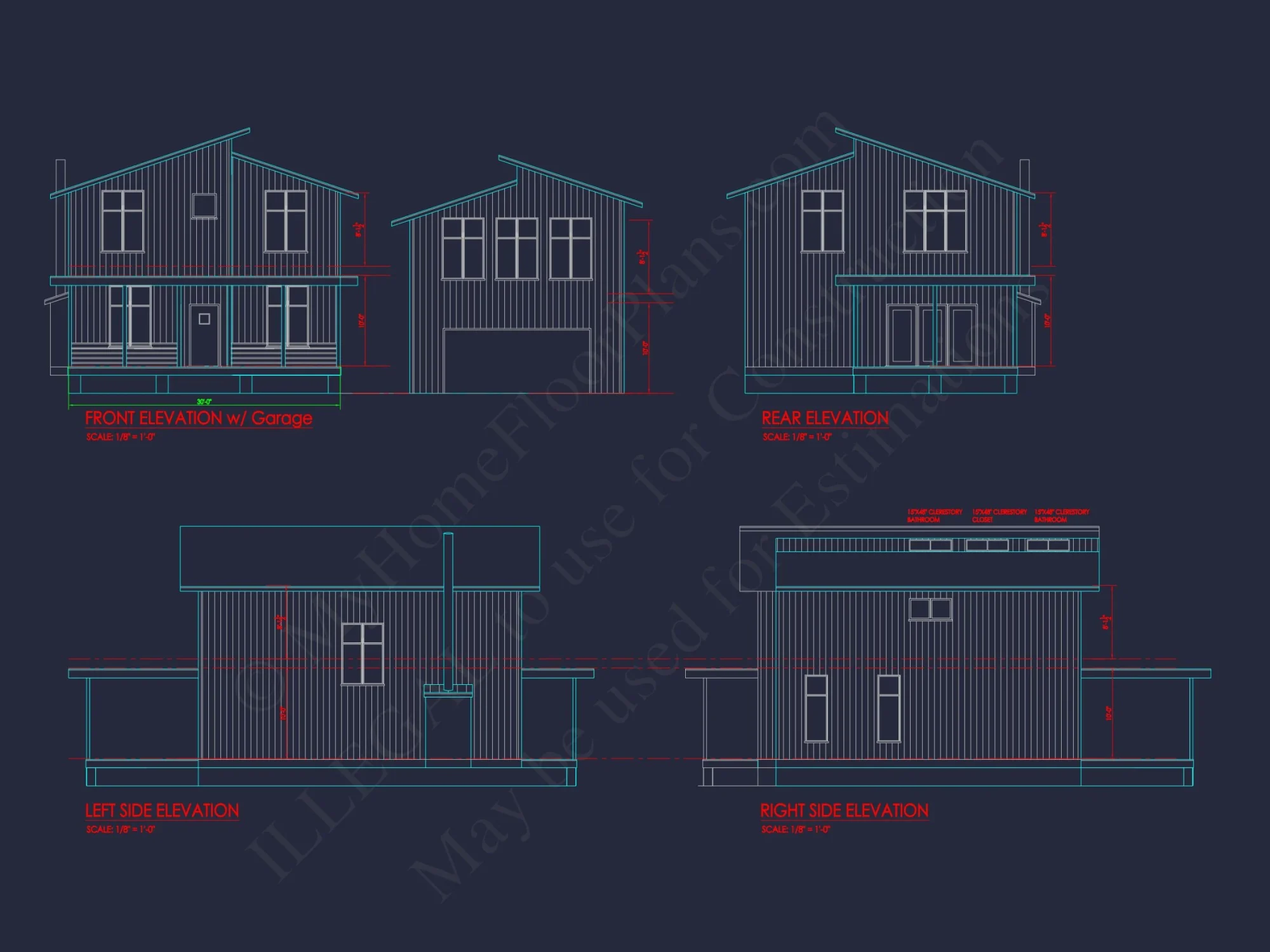 Contemporary house Plan with Spacious 4 Bedrooms and CAD Designs
