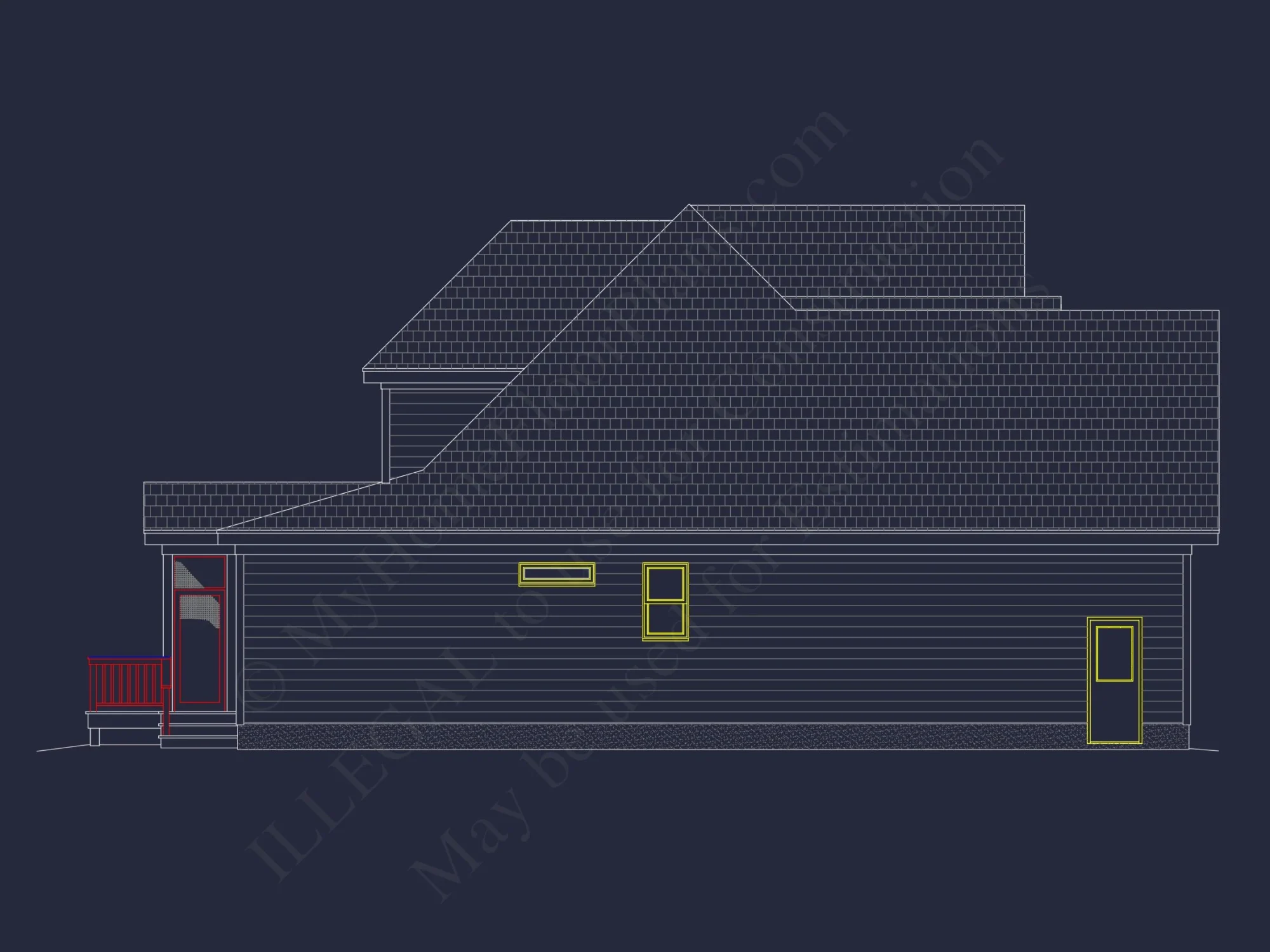 Well-Designed house Floor Plan – Blueprint CAD Architecture