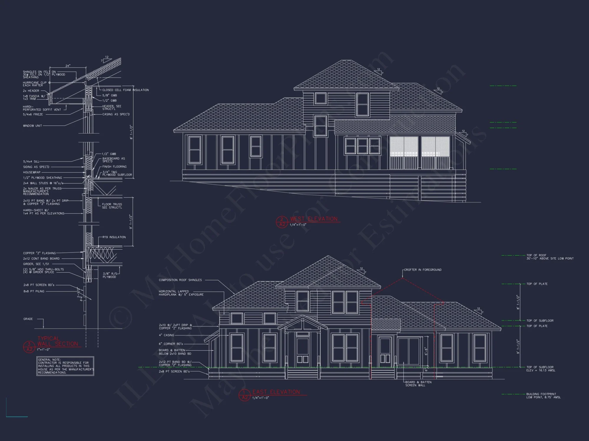 Elegant house Plan with Floor Plan and CAD Architectural Designs