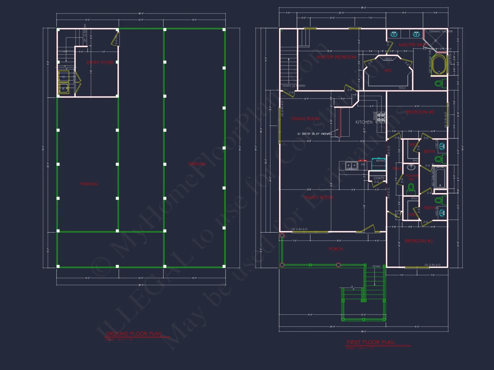 Beach house Plan with Coastal Design and 1.5 Floor Layout