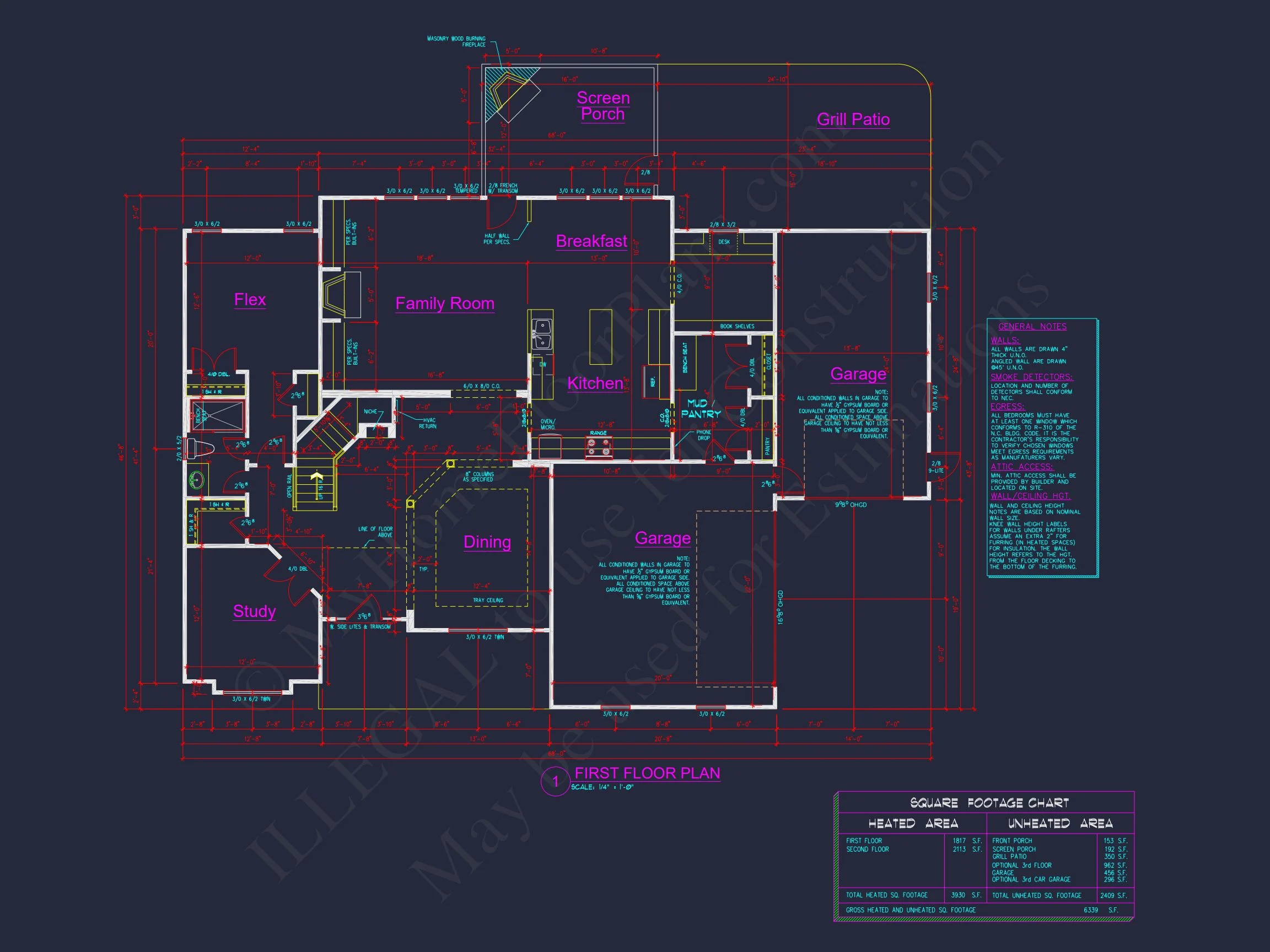 13-1188 HOUSE PLAN - Modern Craftsman House Plan: Architectural Blueprint Designs 11 Modern Craftsman house Plan: Architectural Blueprint Designs
