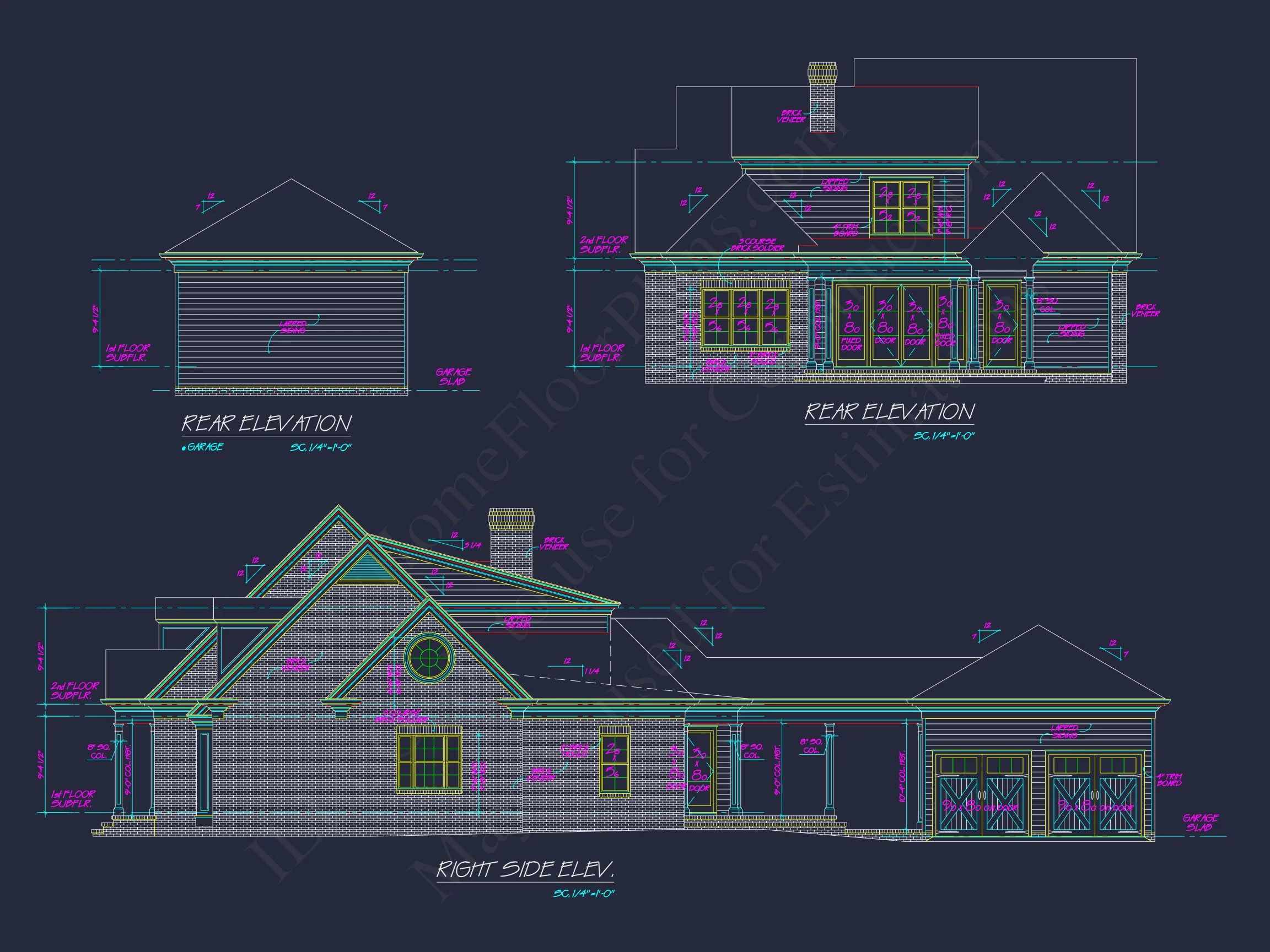 13-1161 HOUSE PLAN - Elegant House Plan with 2-Story Floor Plan, CAD, and Designs 10 Elegant house Plan with 2-Story Floor Plan, CAD, and Designs