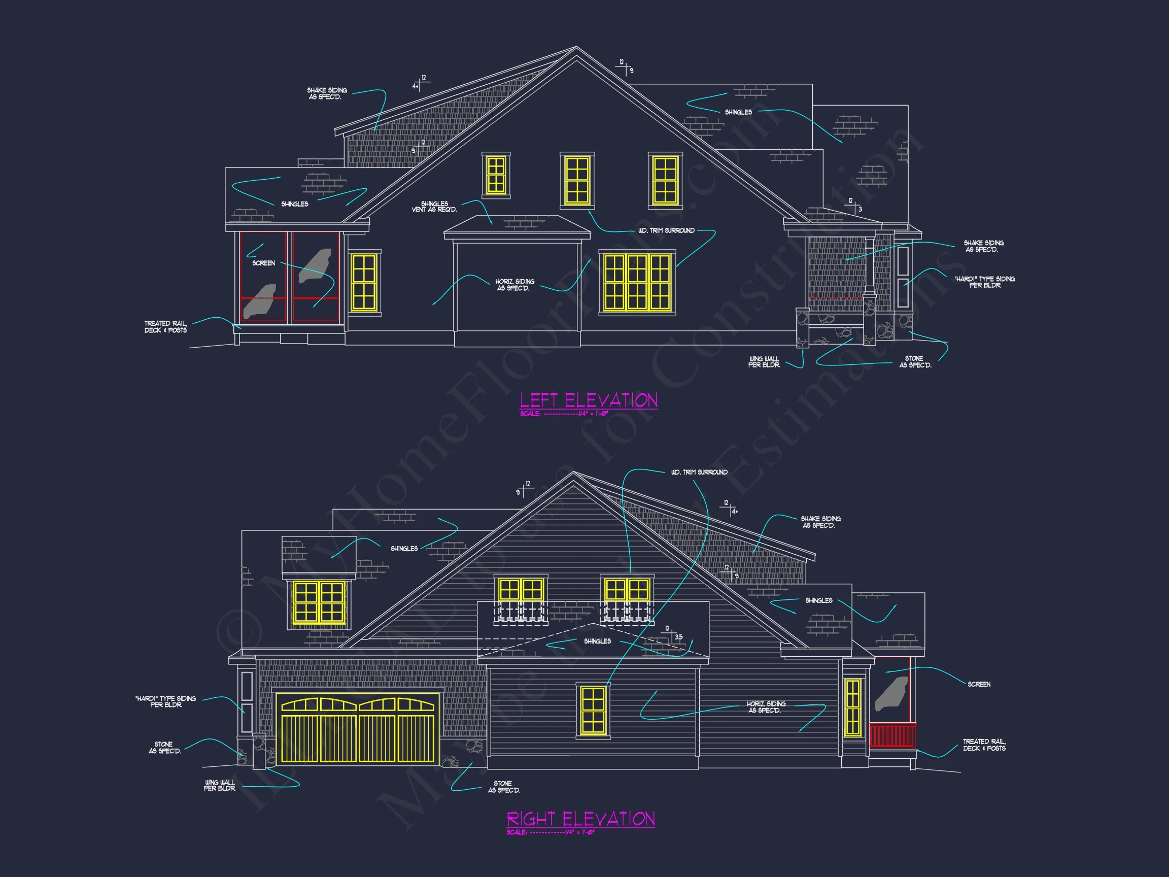 12-2807 HOUSE PLAN - Modern Craftsman House Plan with Detailed Floor Designs 10 Modern Craftsman house Plan with Detailed Floor Designs
